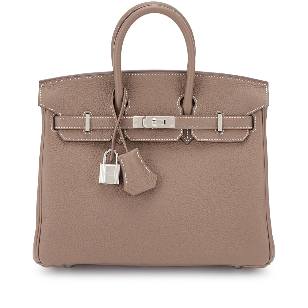 Etoupe Togo Birkin 25 Palladium Hardware, 2026