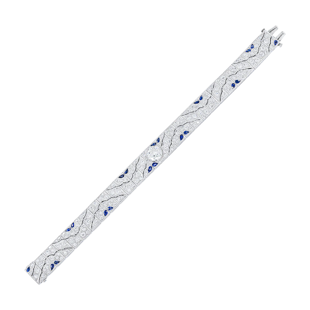 Diamond and Sapphire Bracelet
