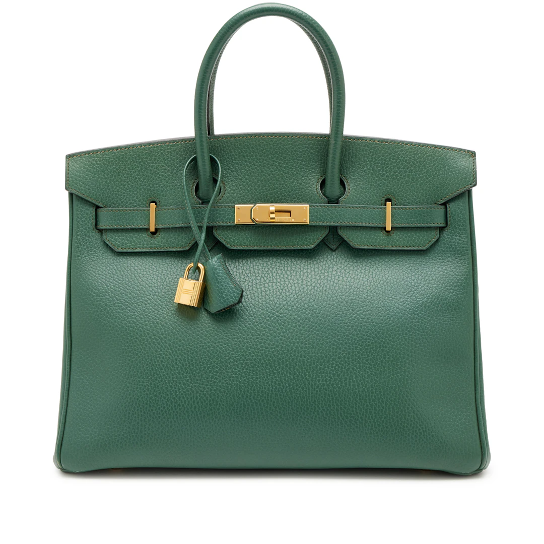 Vintage Vert Anglais Ardennes Birkin 35 Gold Hardware, 1996