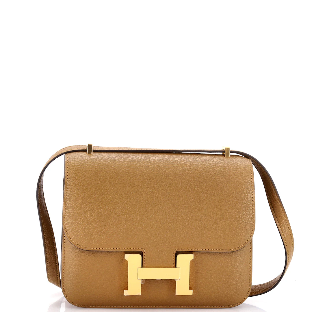 Bronze Dore Chèvre Mysore Mini Constance 18 Gold Hardware, 2024