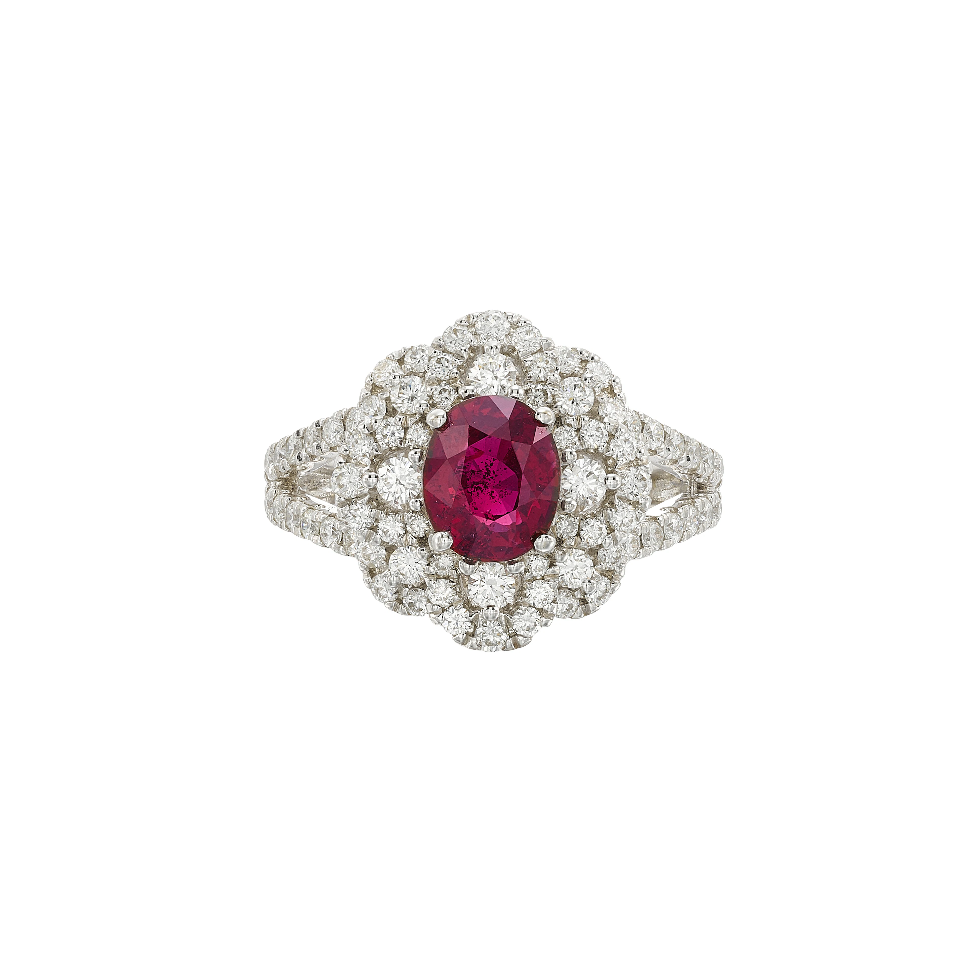 White Gold, 1.70ct Ruby and Diamond Ring