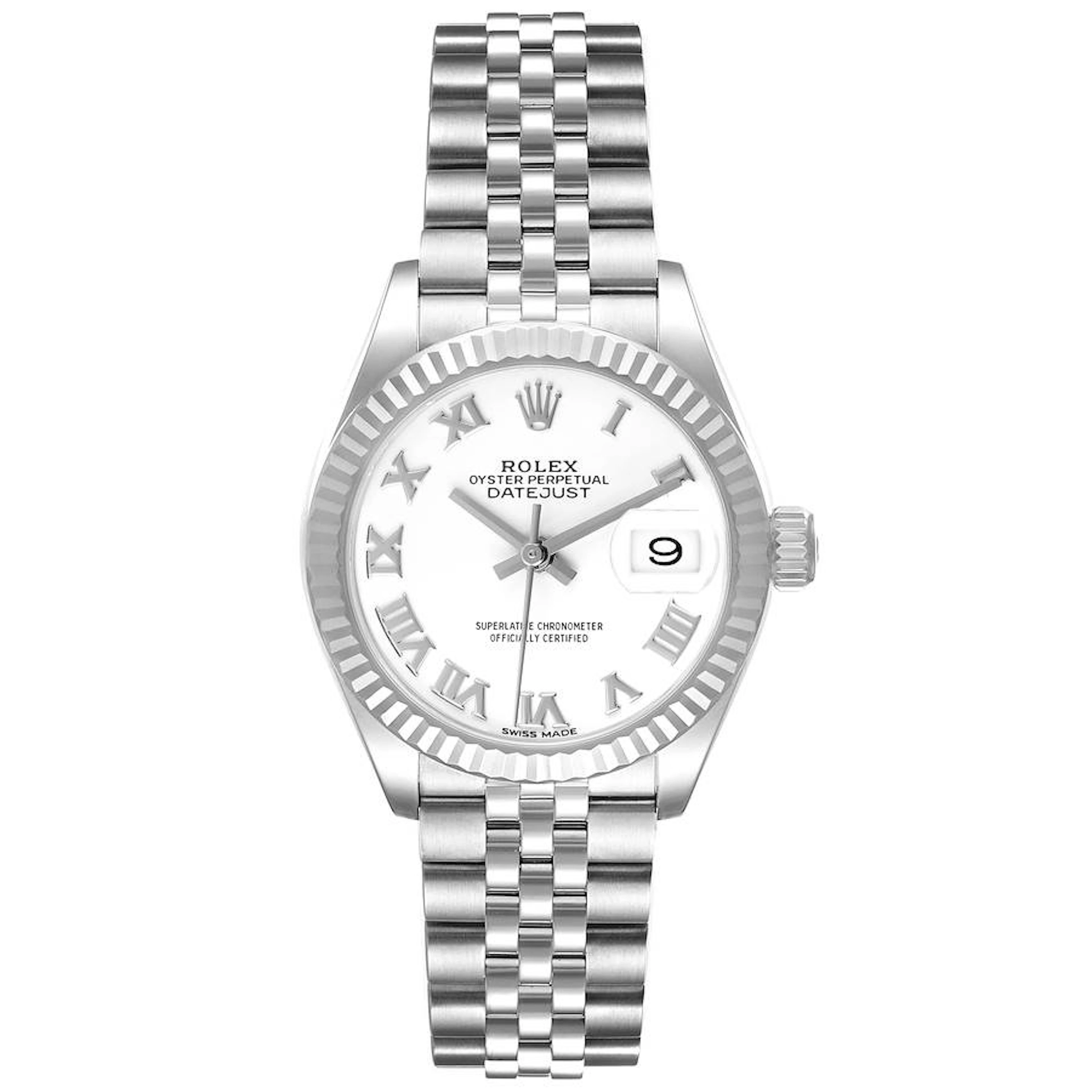 Datejust (Reference 279174). A 28mm white gold stainless steel automatic