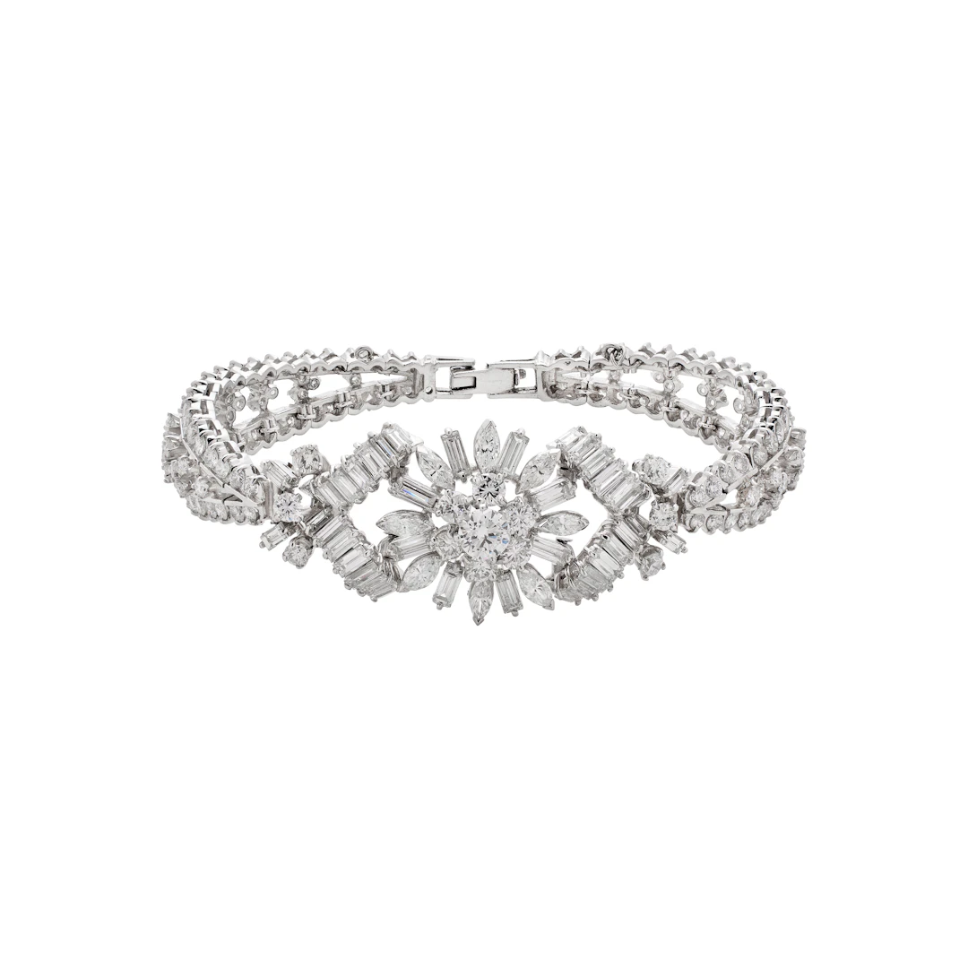 Vintage Platinum and 17.00ctw Diamond Bracelet