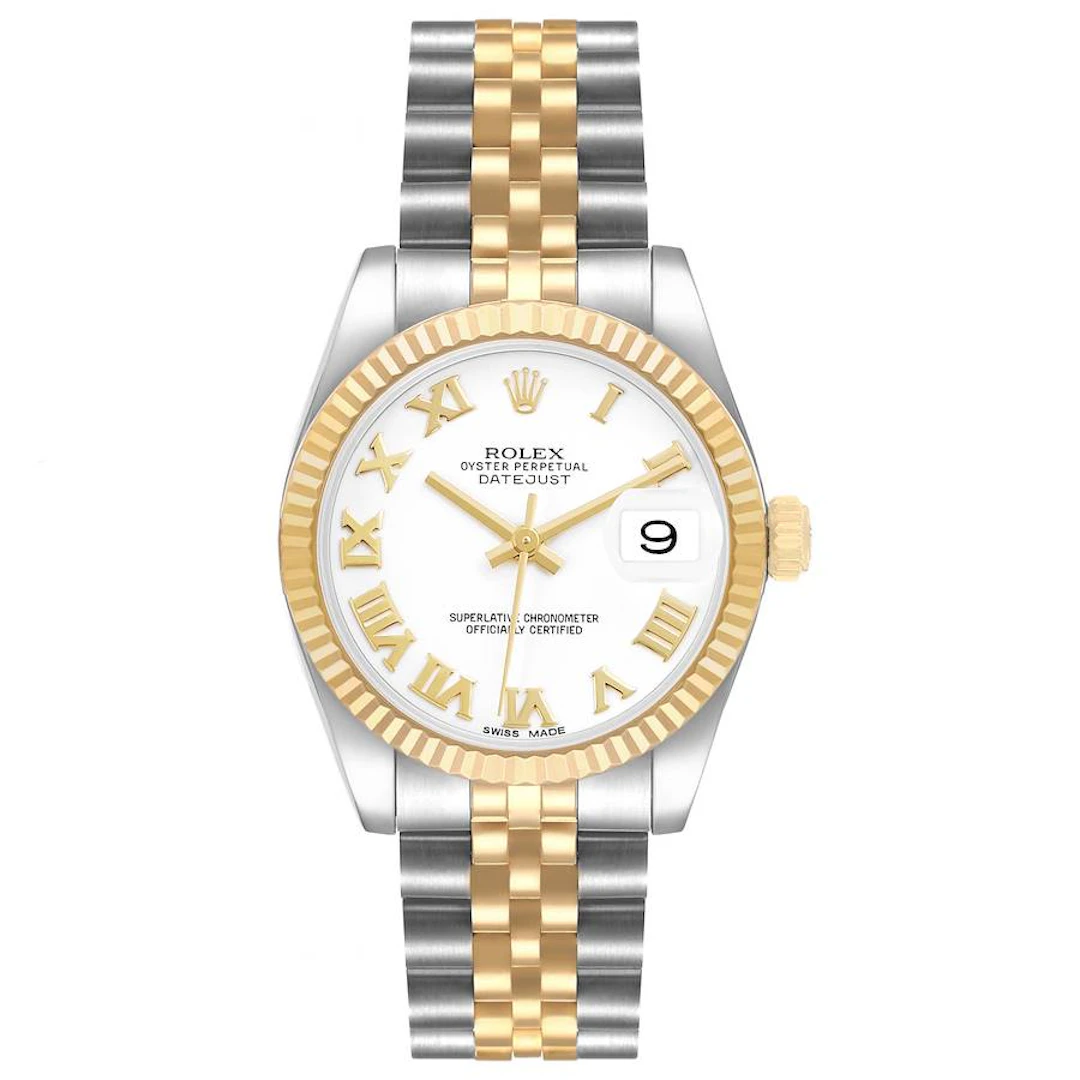 Datejust (Reference 178273). A 31mm yellow gold stainless steel automatic