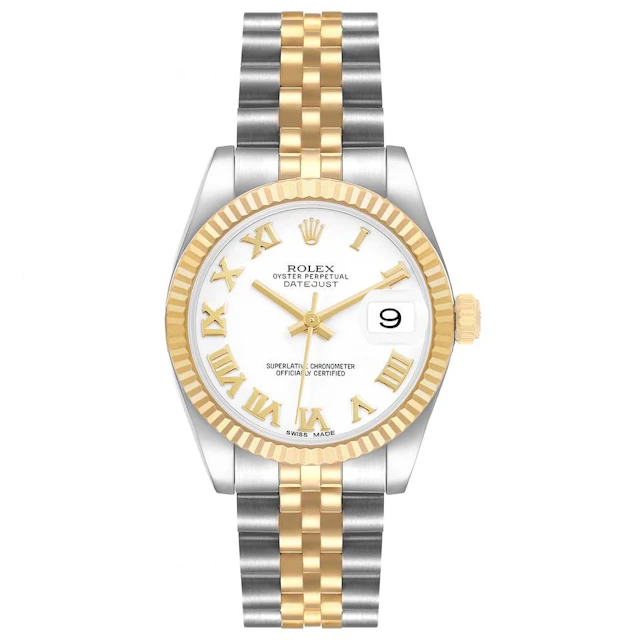 Datejust (Reference 178273). A 31mm yellow gold stainless steel automatic