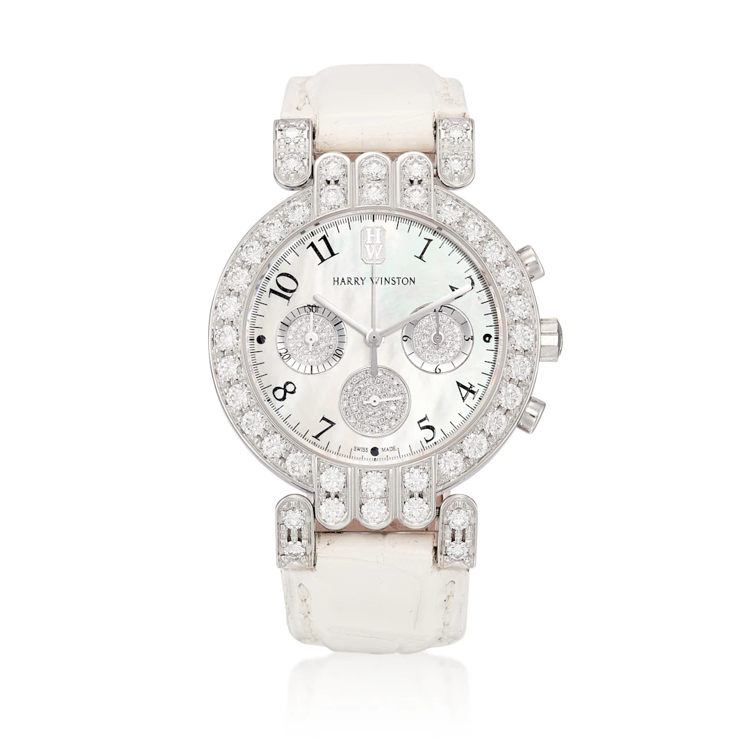 Premier (Reference 200MCQ37W). A 36.5mm white gold diamond-set quartz