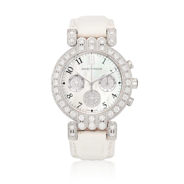 Premier (Reference 200MCQ37W). A 36.5mm white gold diamond-set quartz