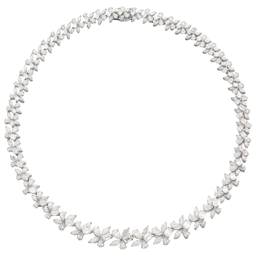 White Gold and 32.30ctw Diamond Collar Necklace