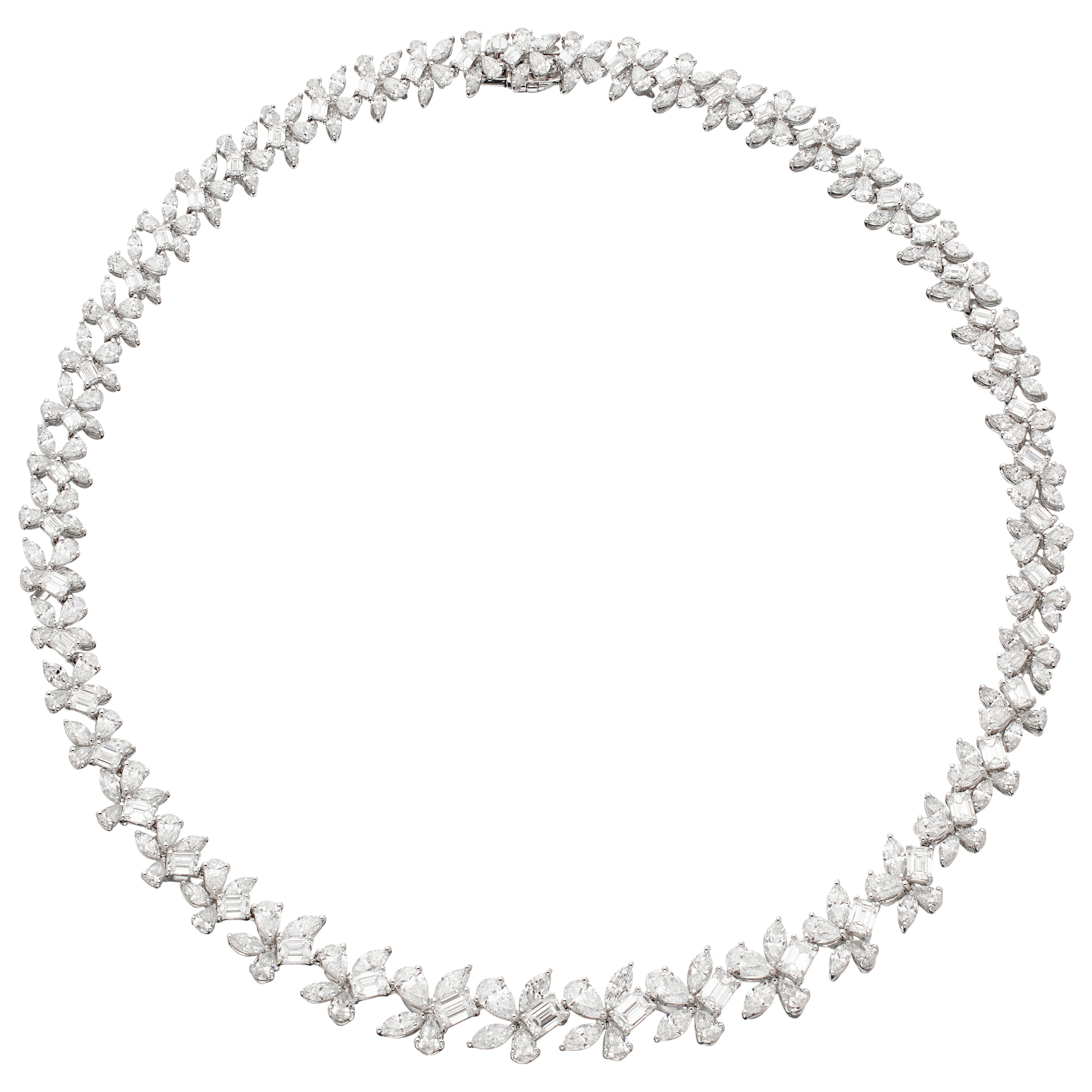 White Gold and 32.30ctw Diamond Collar Necklace