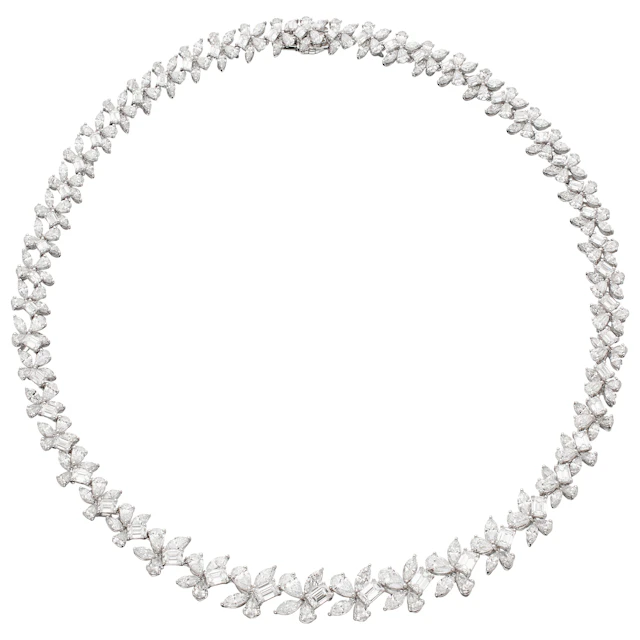 White Gold and 32.30ctw Diamond Collar Necklace