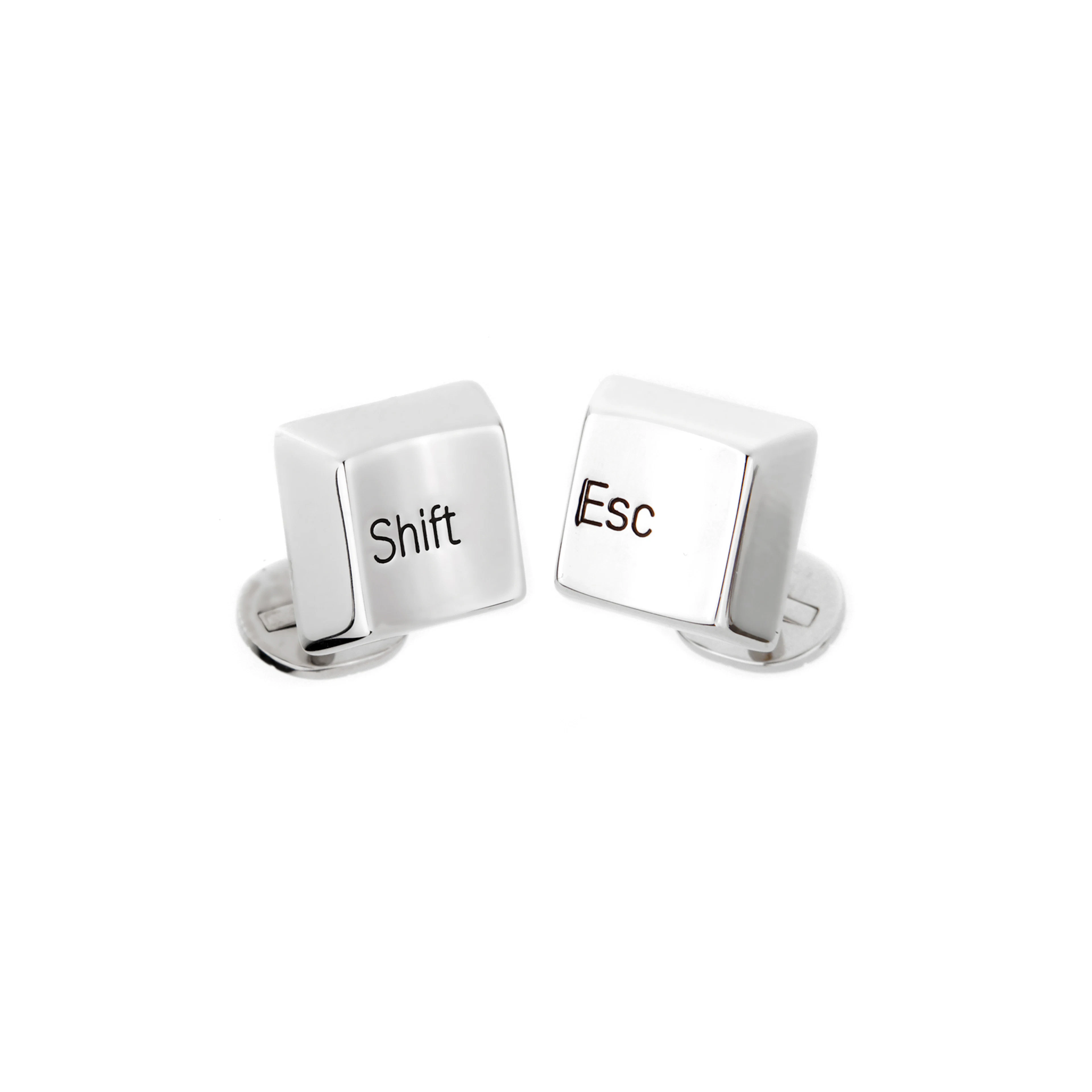 White Gold Shift Escape Cufflinks