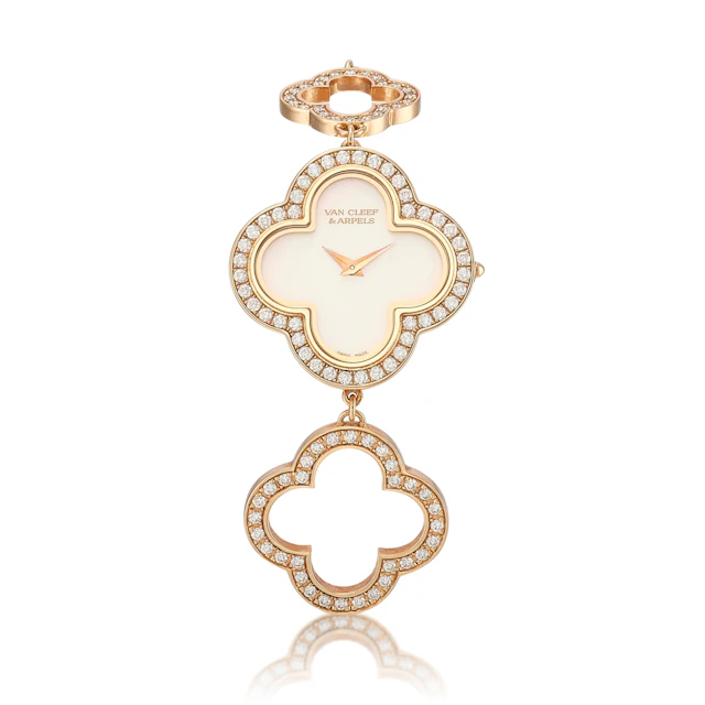 Van Cleef & Arpels. A 26.5mm rose gold diamond-set quartz wristwatch. 2020