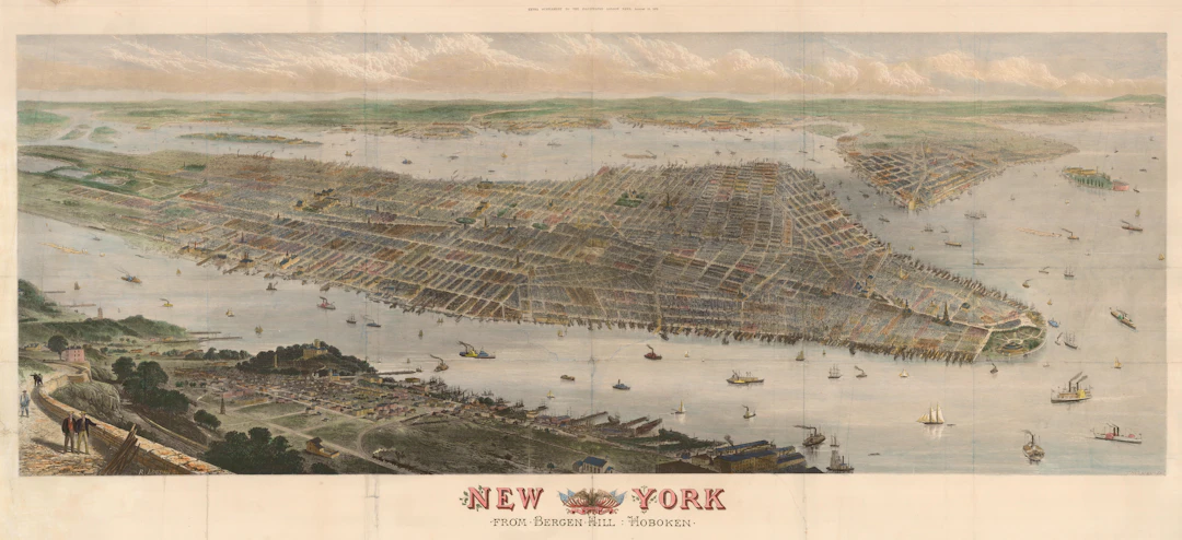 British Prospect Map of Manhattan Island, New York