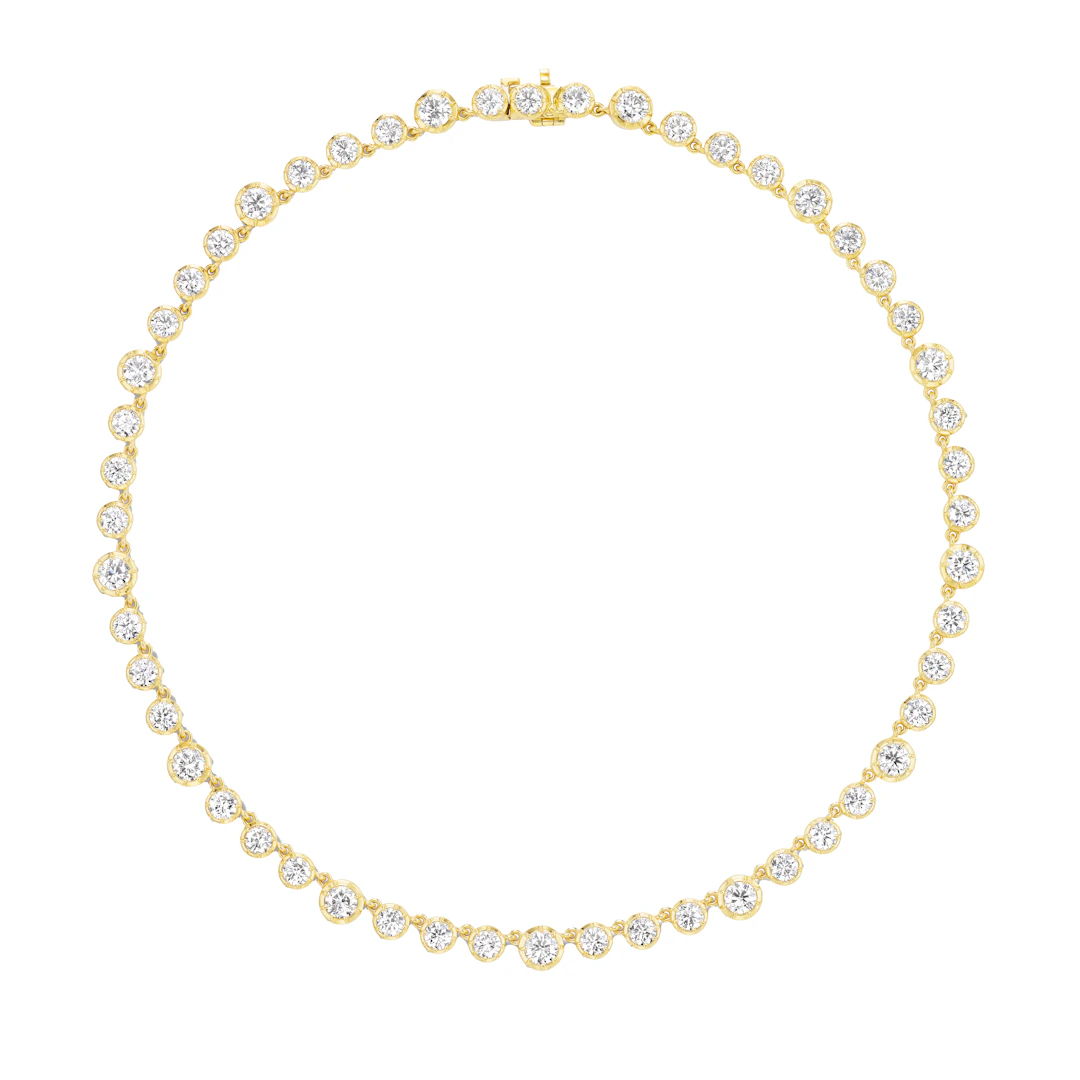 Gold and 18.25ctw Round Brilliant Cut Diamond Necklace