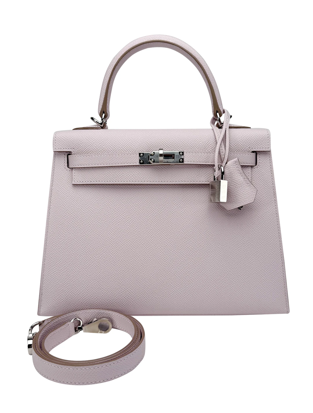 Mauve Pale Epsom Sellier Kelly 25 Palladium Hardware, 2024