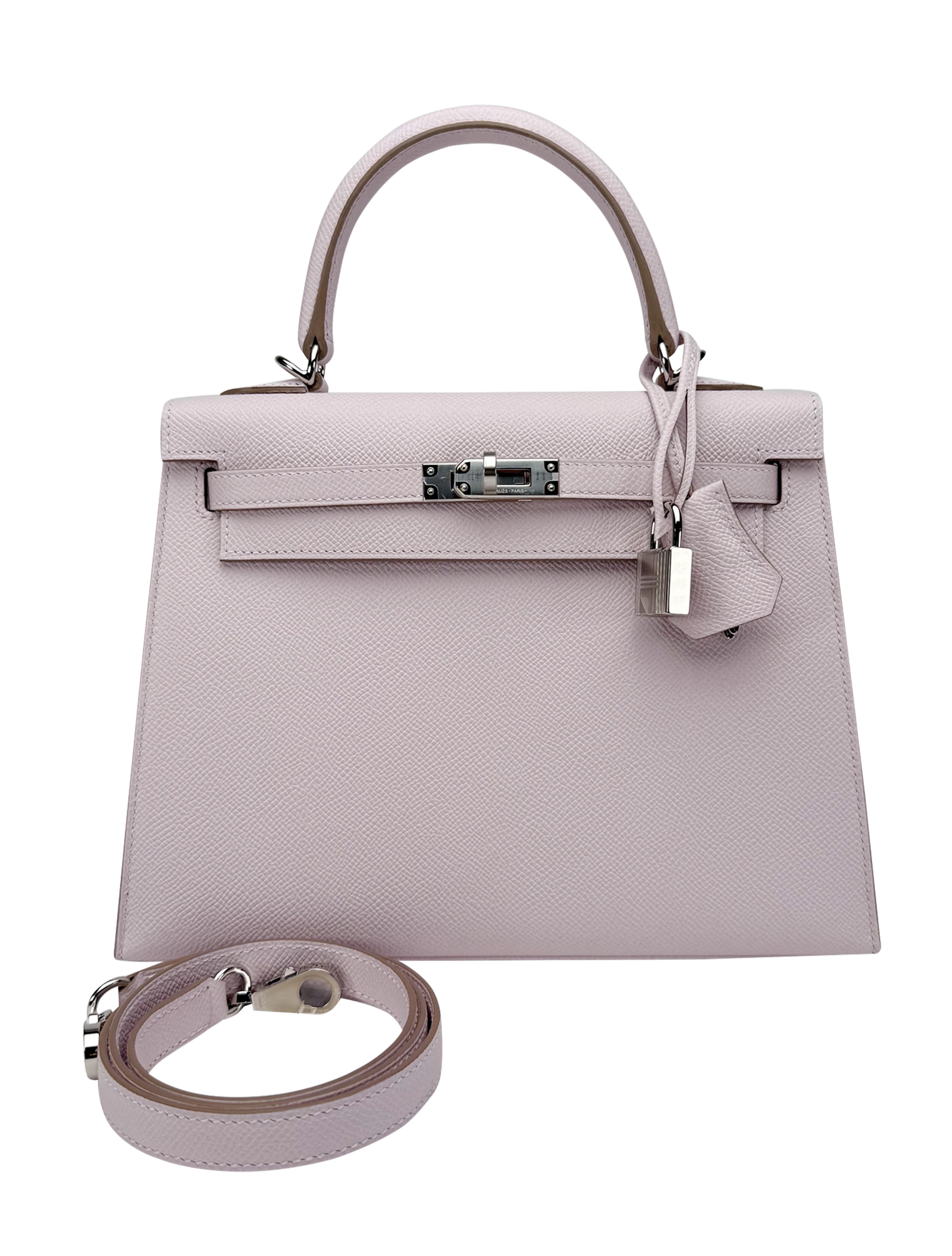 Mauve Pale Epsom Sellier Kelly 25 Palladium Hardware, 2024