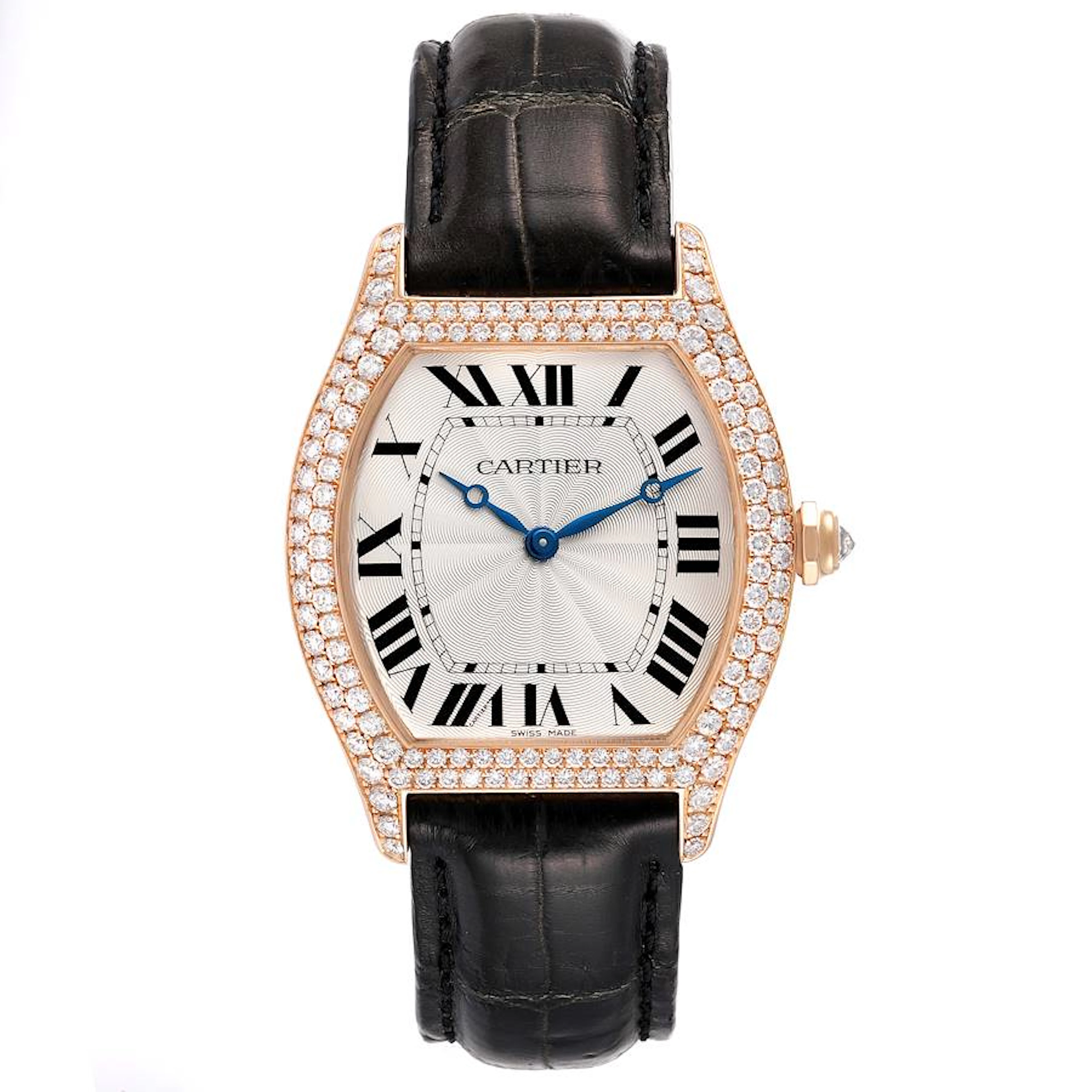 Tortue (Reference WA503751). A 34mm rose gold diamond-set manual wind