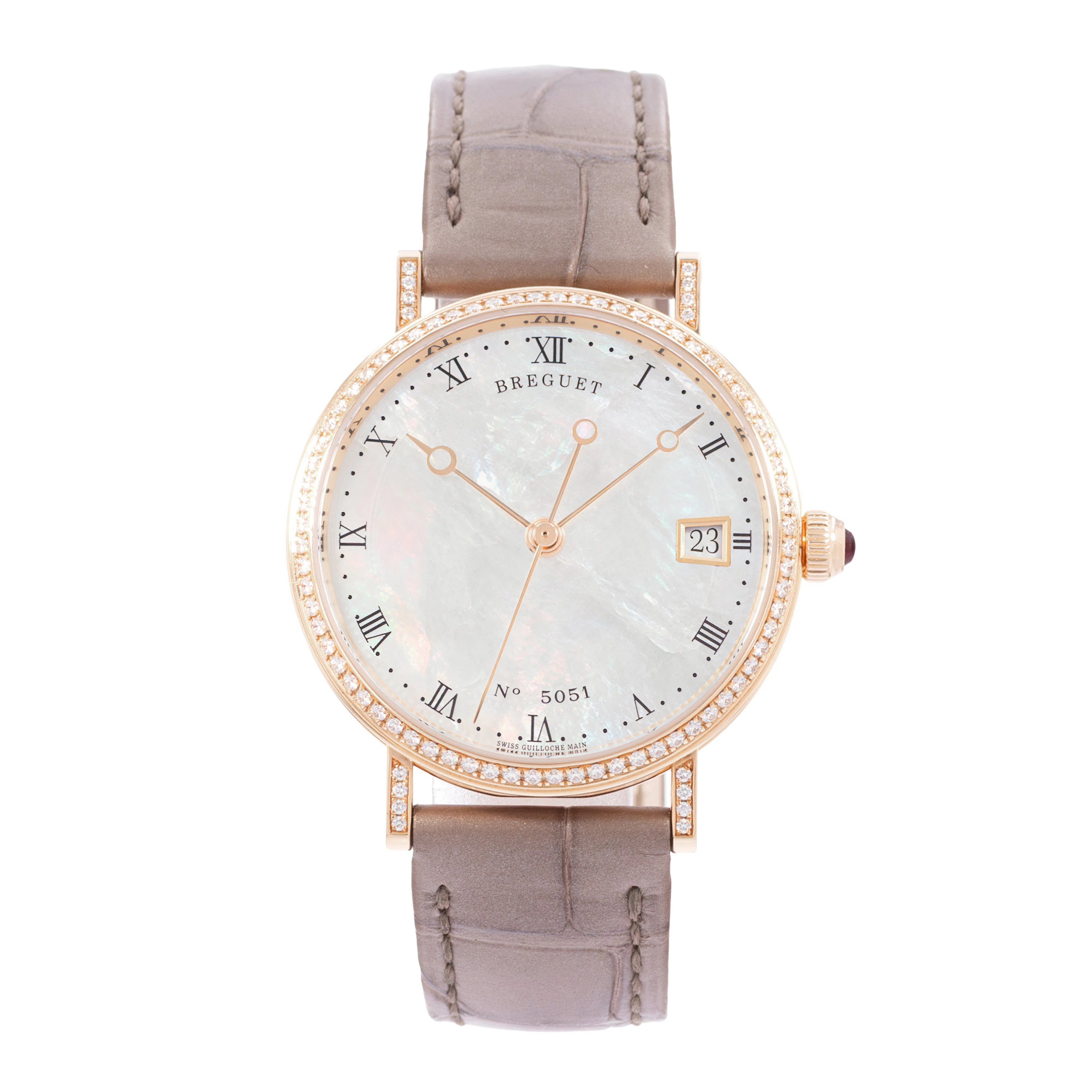 Classique (Reference 9068). A 34mm rose gold diamond-set automatic