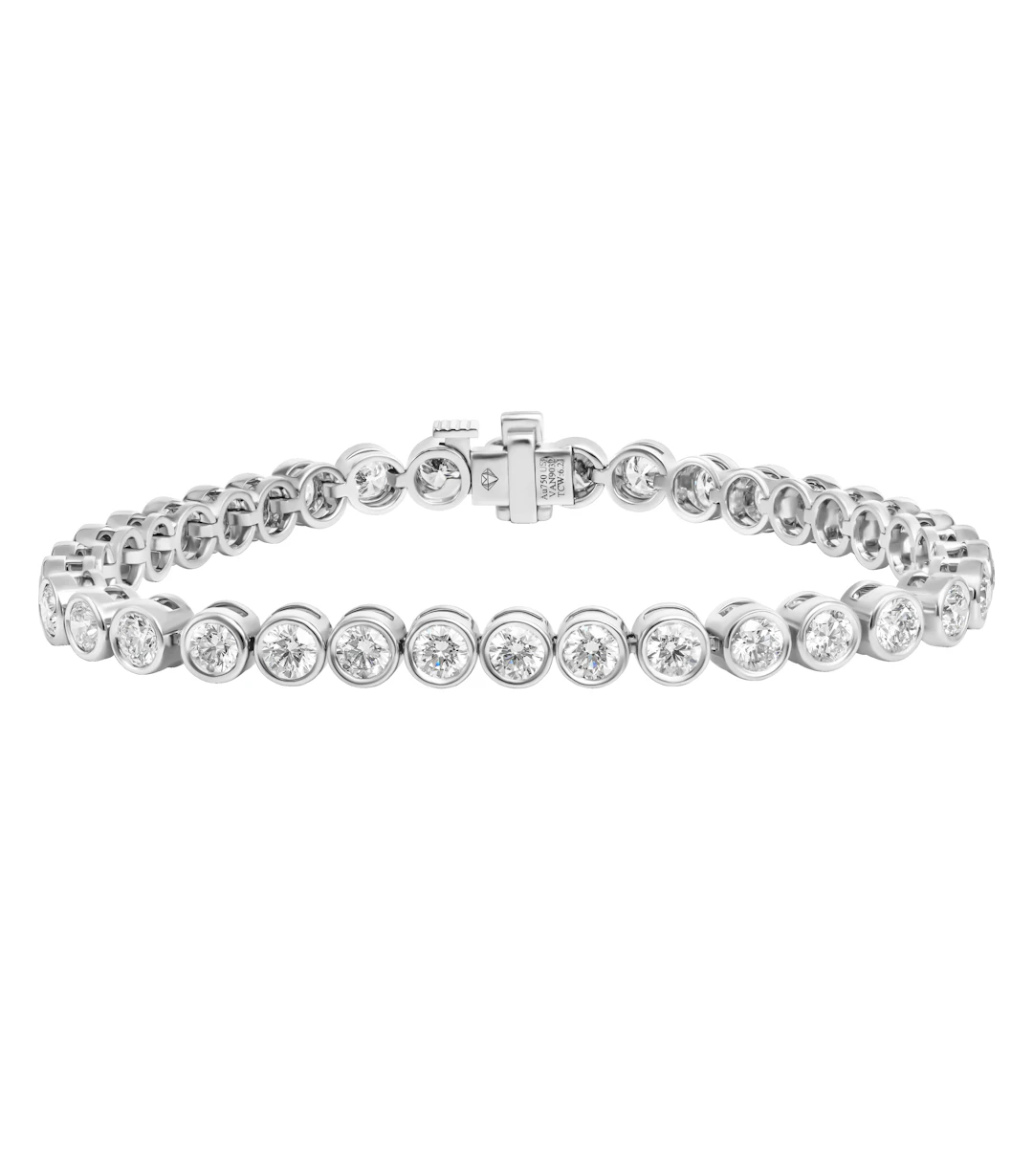 White Gold and 6.20ctw Round Brilliant Cut Diamond Tennis Bracelet