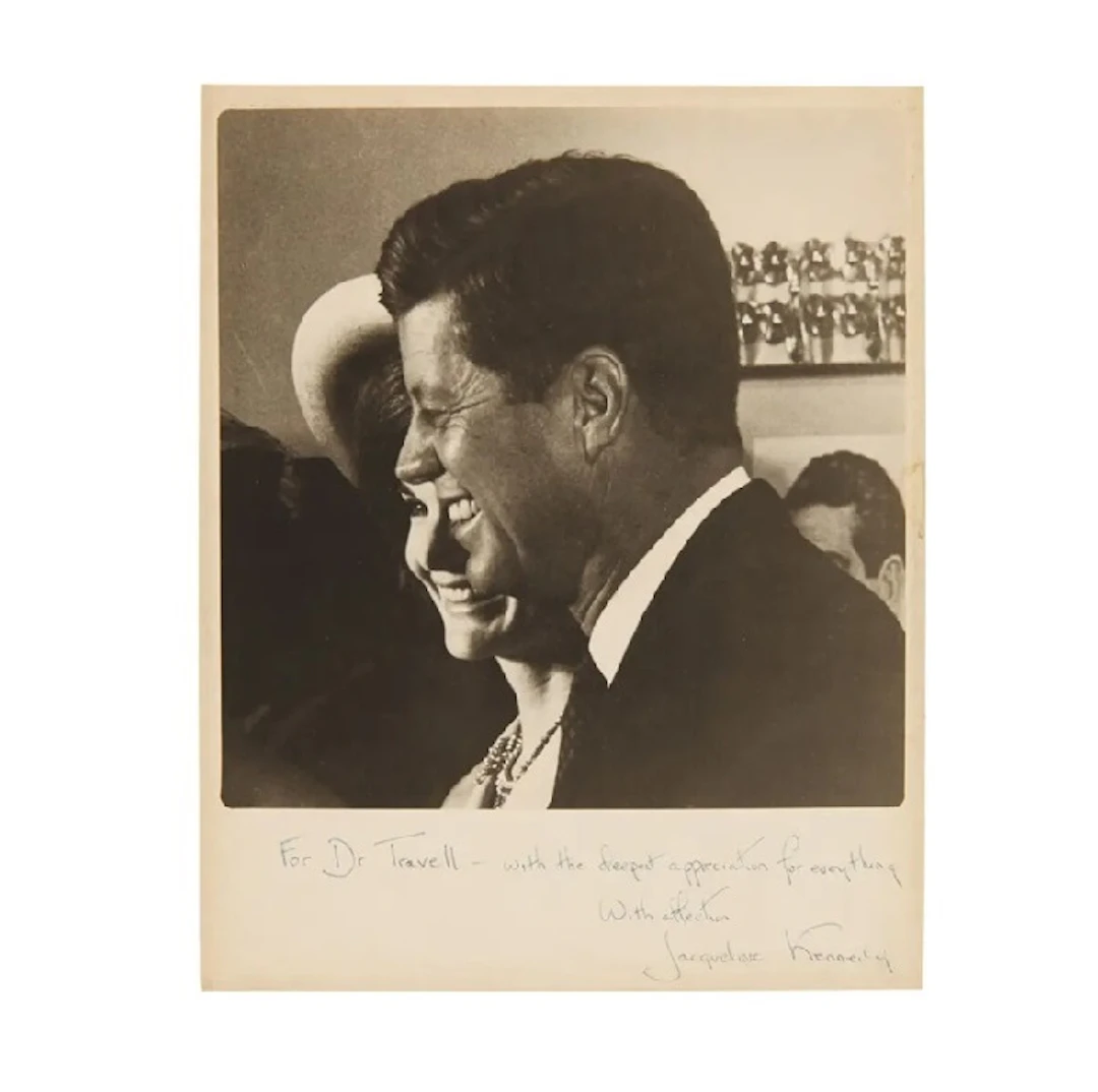 Photograph of President John F. Kennedy and Jackie | Inscribed by