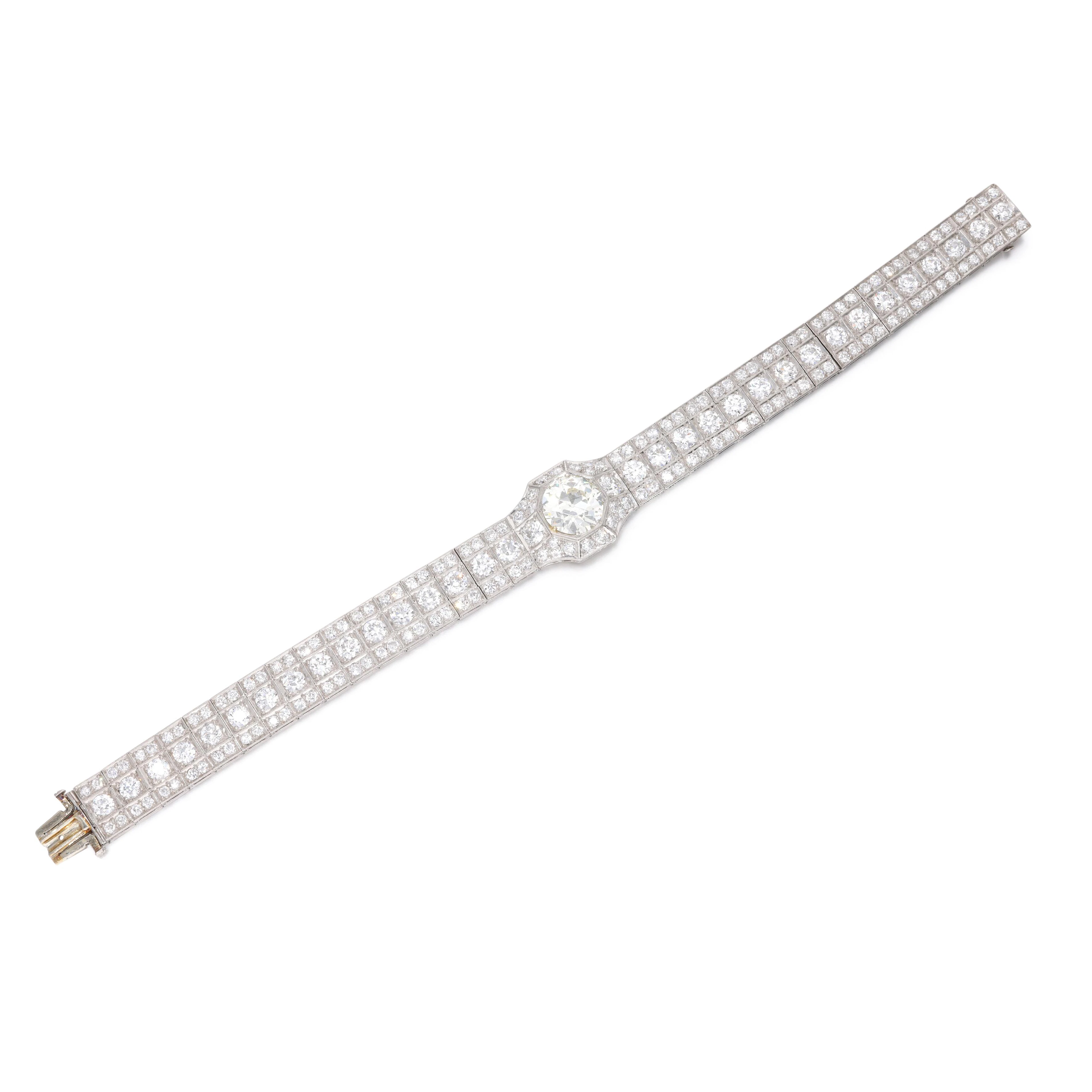 Art Deco Platinum and Diamond Bracelet