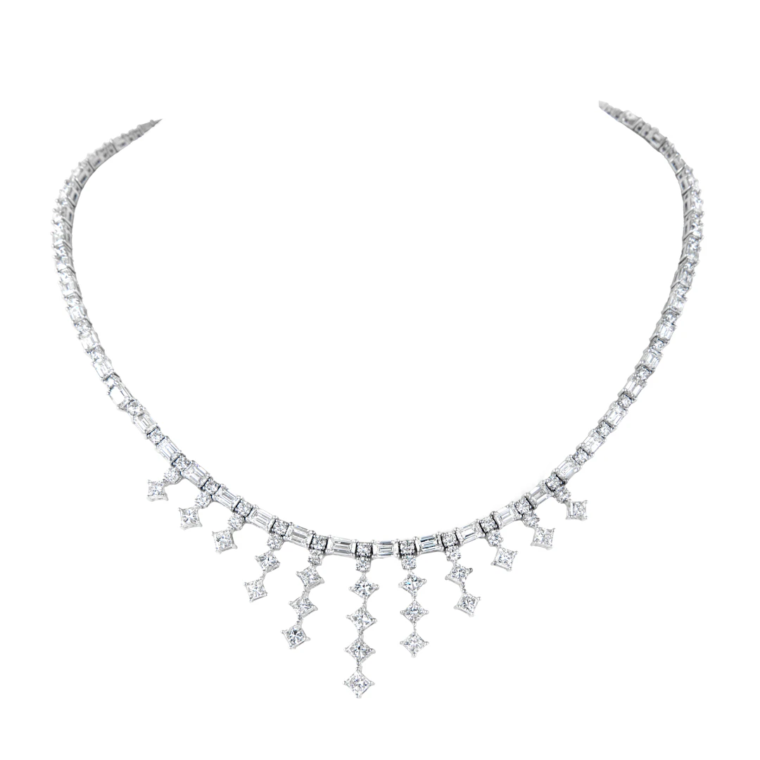 White Gold and Diamond Necklace