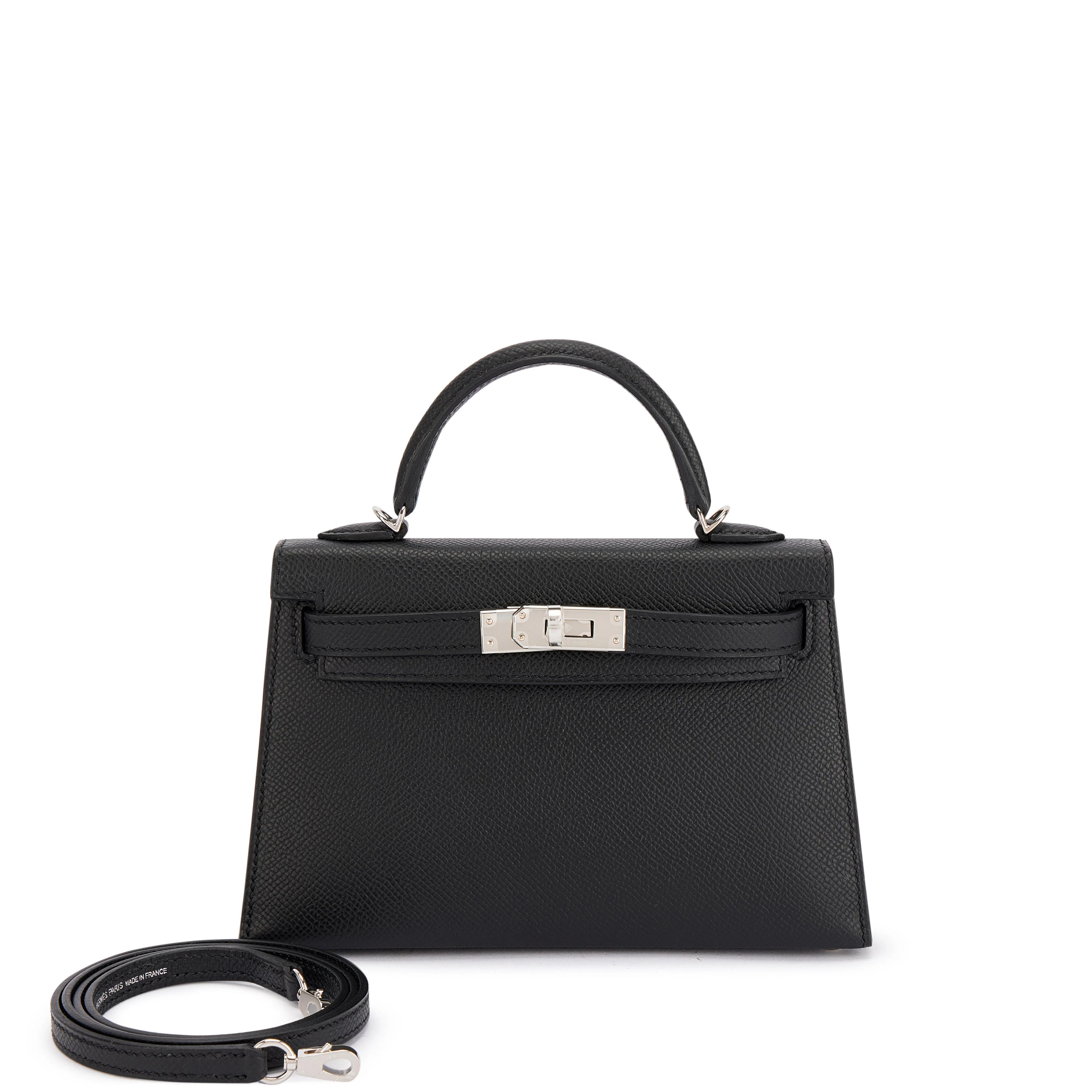 Black Epsom Mini Kelly II 20 Palladium Hardware, 2025