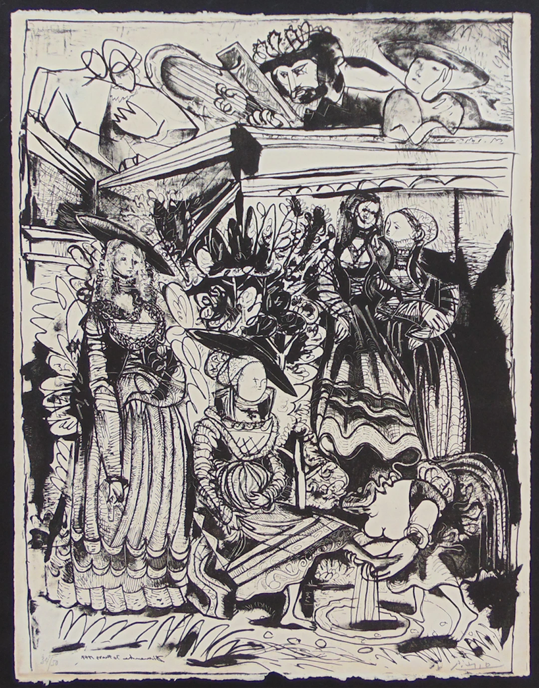 David and Bathsheba (After Lucas Cranach) II | David et Bethsabée