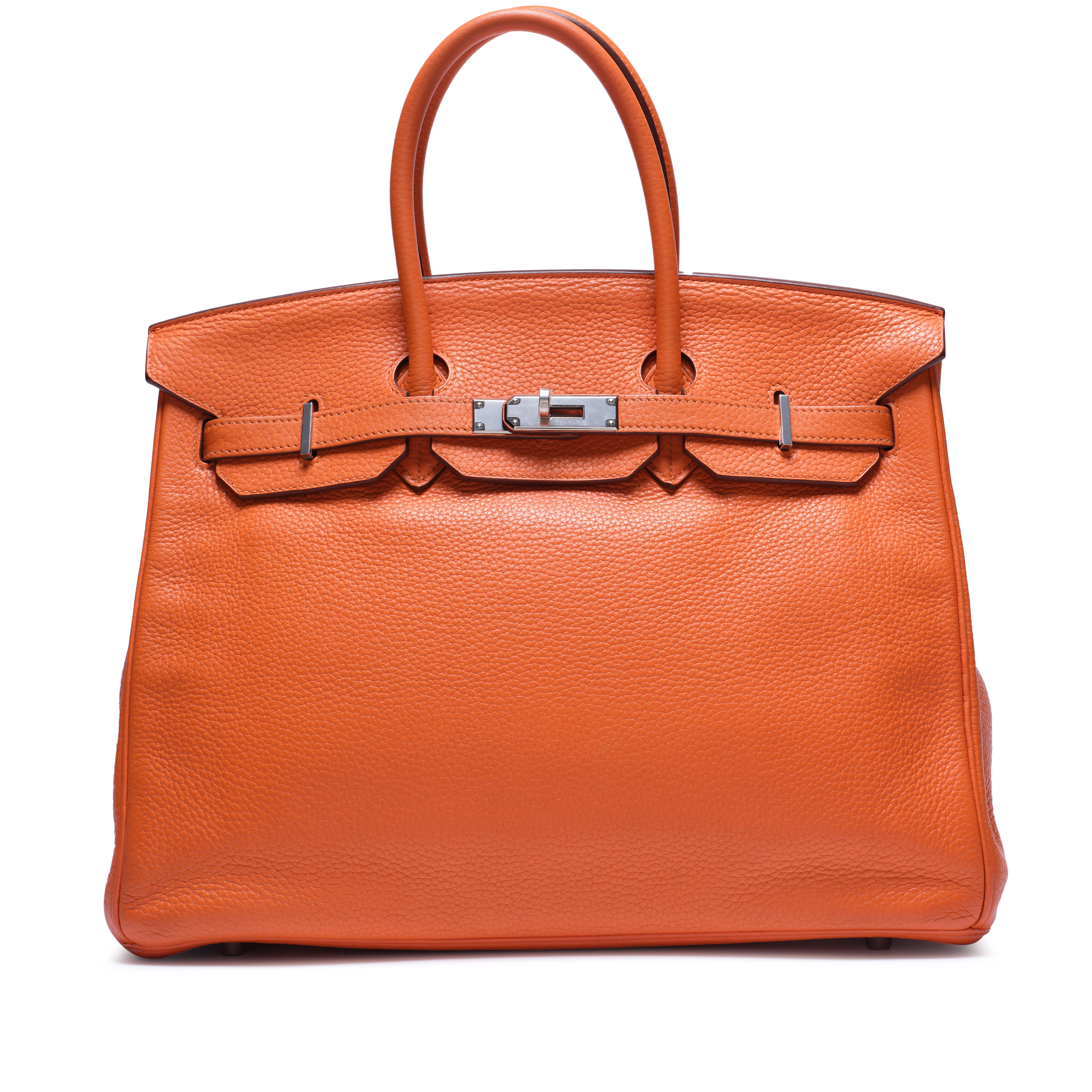 Orange H Togo Birkin 35 Palladium Hardware, 2009