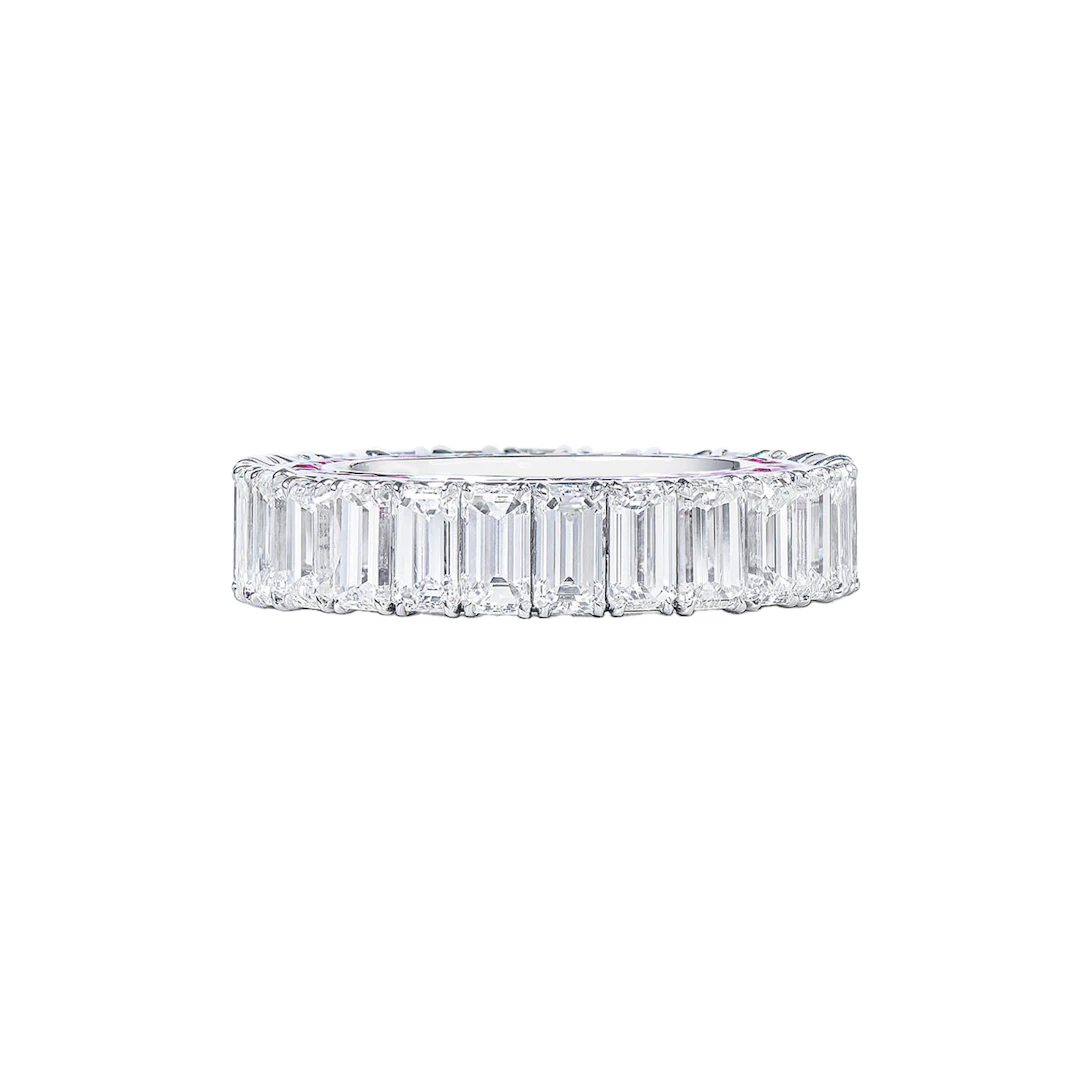 White Gold, 6.70ctw Diamond and Ruby Eternity Band Ring
