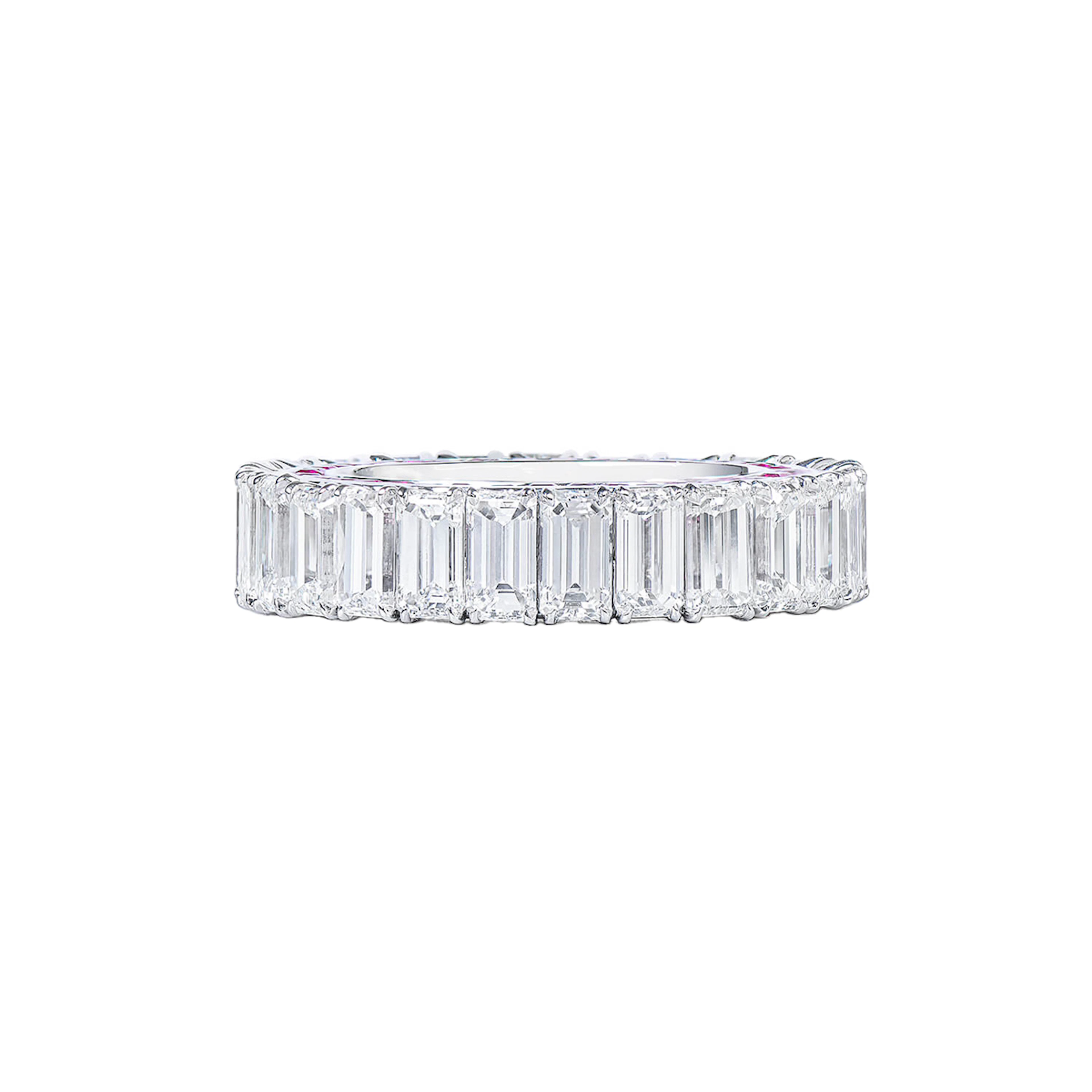 White Gold, 6.70ctw Diamond and Ruby Eternity Band Ring
