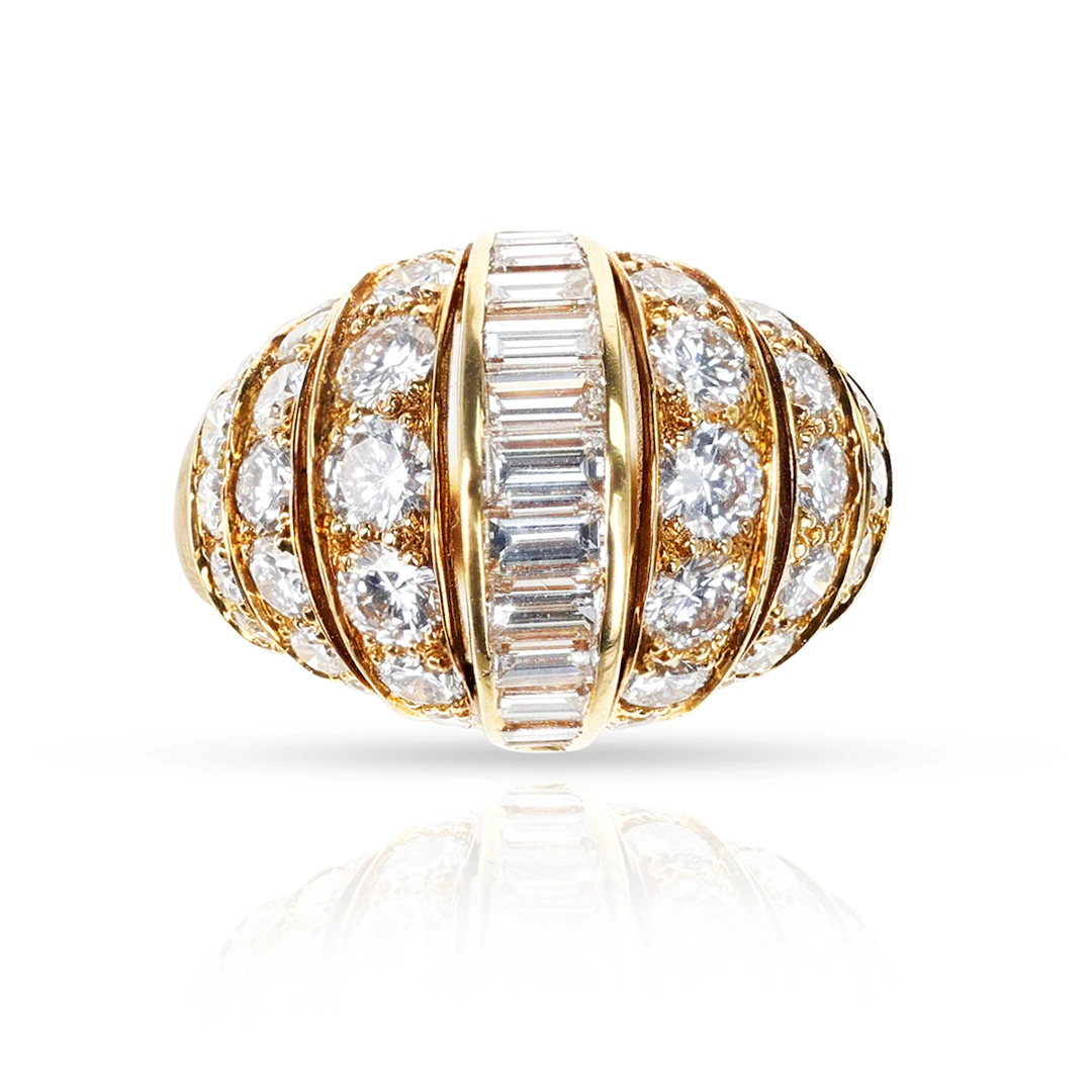 Gold and Diamond Bombé Ring