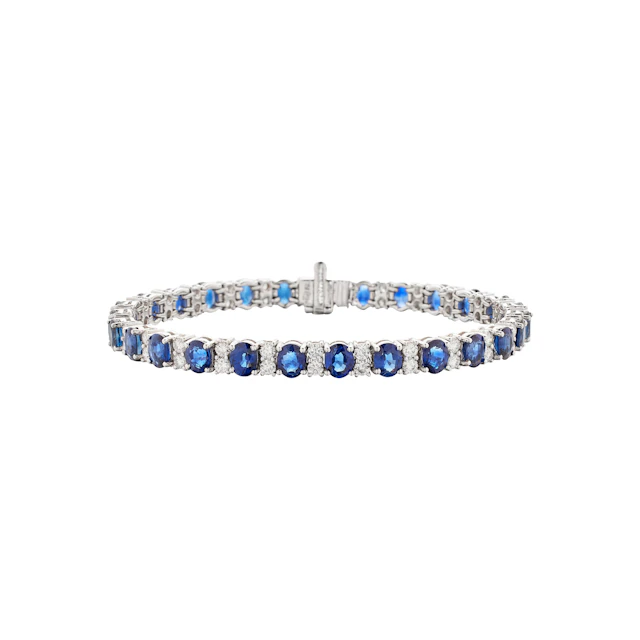 White Gold, 13.38ctw Sapphire and Diamond Bracelet