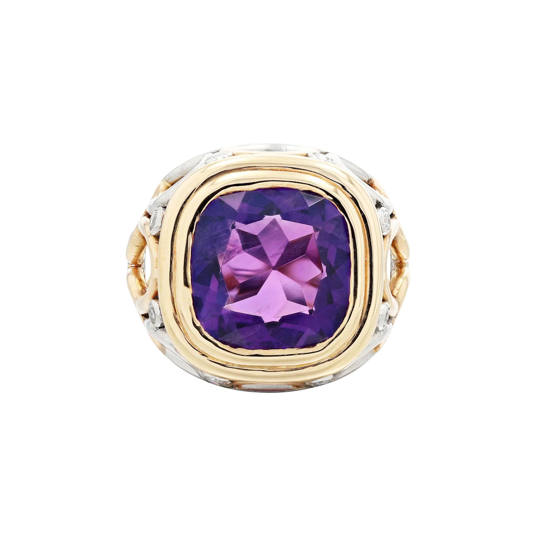 Bague améthyste et diamants | Amethyst and diamond ring