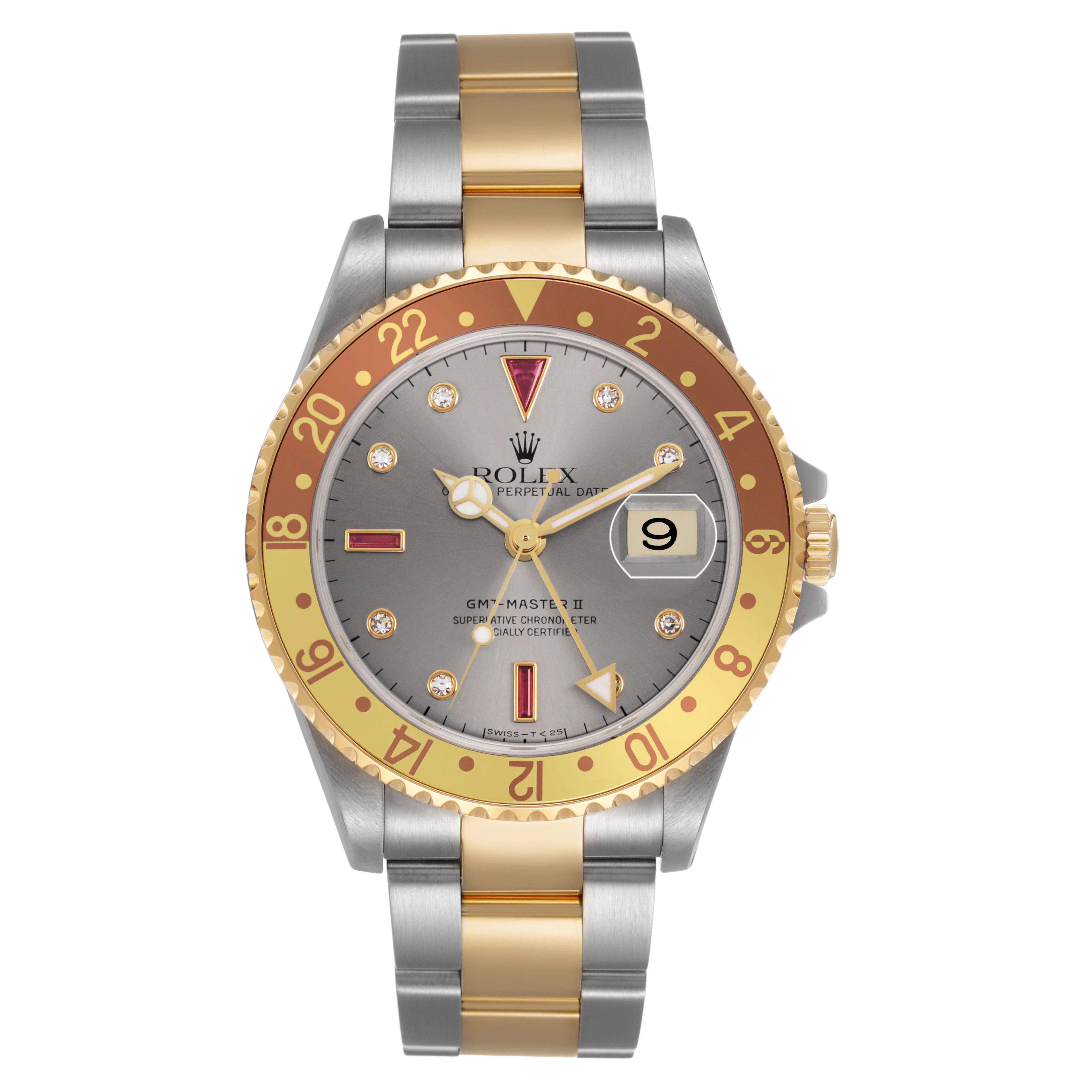 GMT-Master II 'Serti' Dial (Reference 16713). A 40mm stainless steel