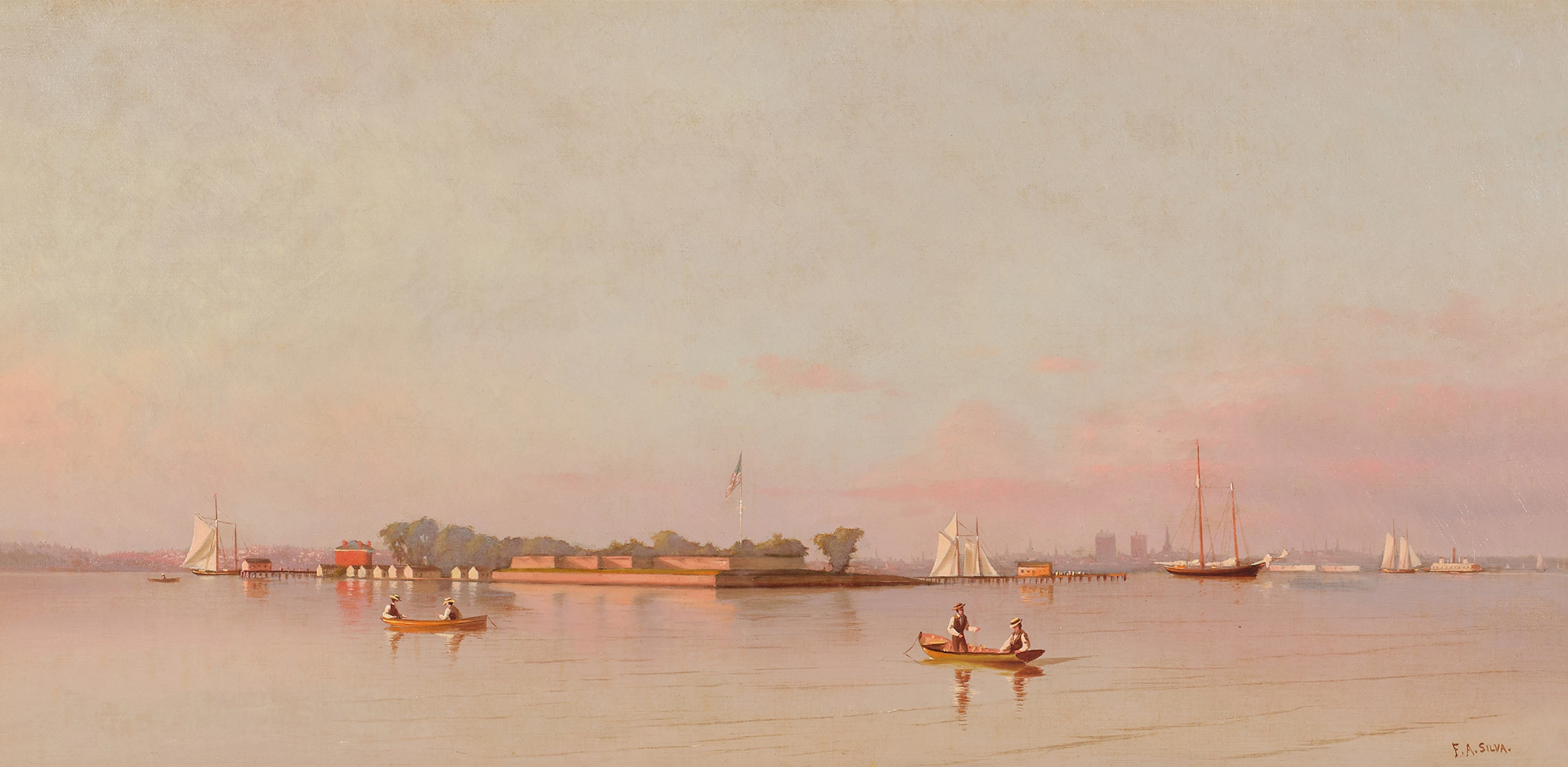 Bedloe's Island, New York Harbor, Looking North