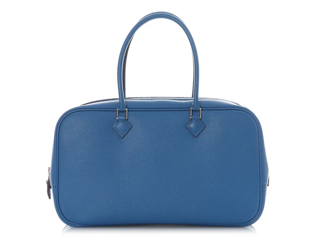 Bleu Mykonos Epsom Plume Elan 28 Palladium Hardware, 2011