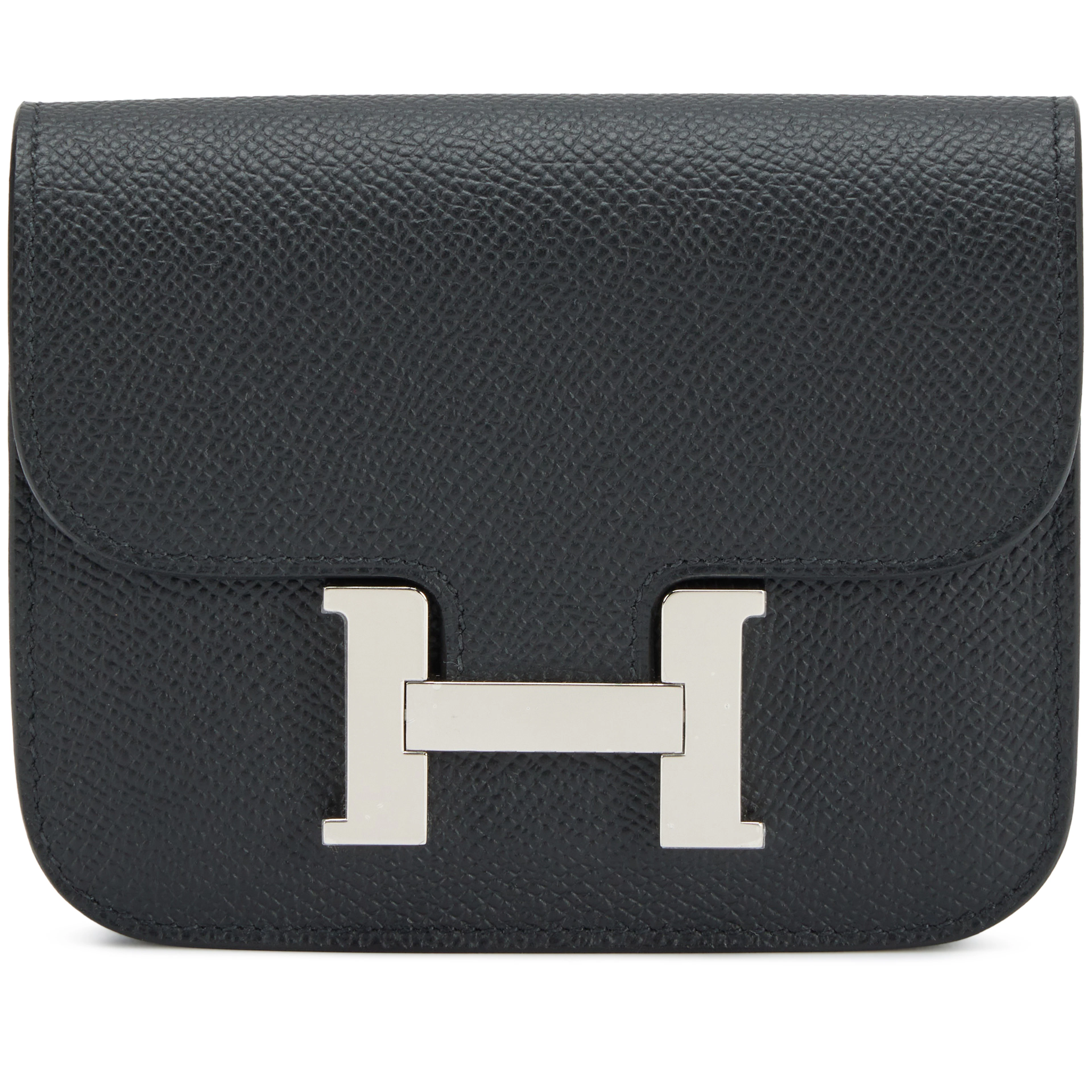 Black Epsom Constance Slim Wallet Palladium Hardware, 2024