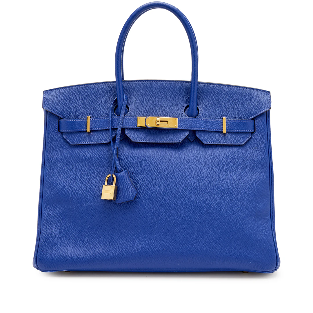 Bleu Electrique Epsom Birkin 35 Gold Hardware, 2014