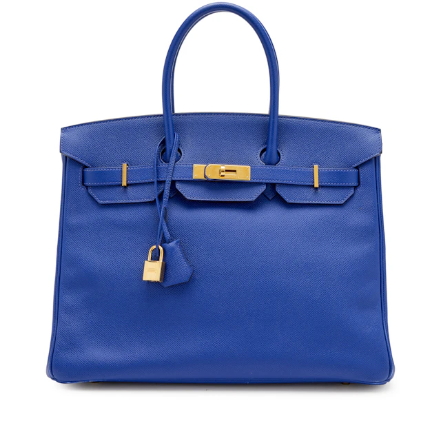 Bleu Electrique Epsom Birkin 35 Gold Hardware, 2014