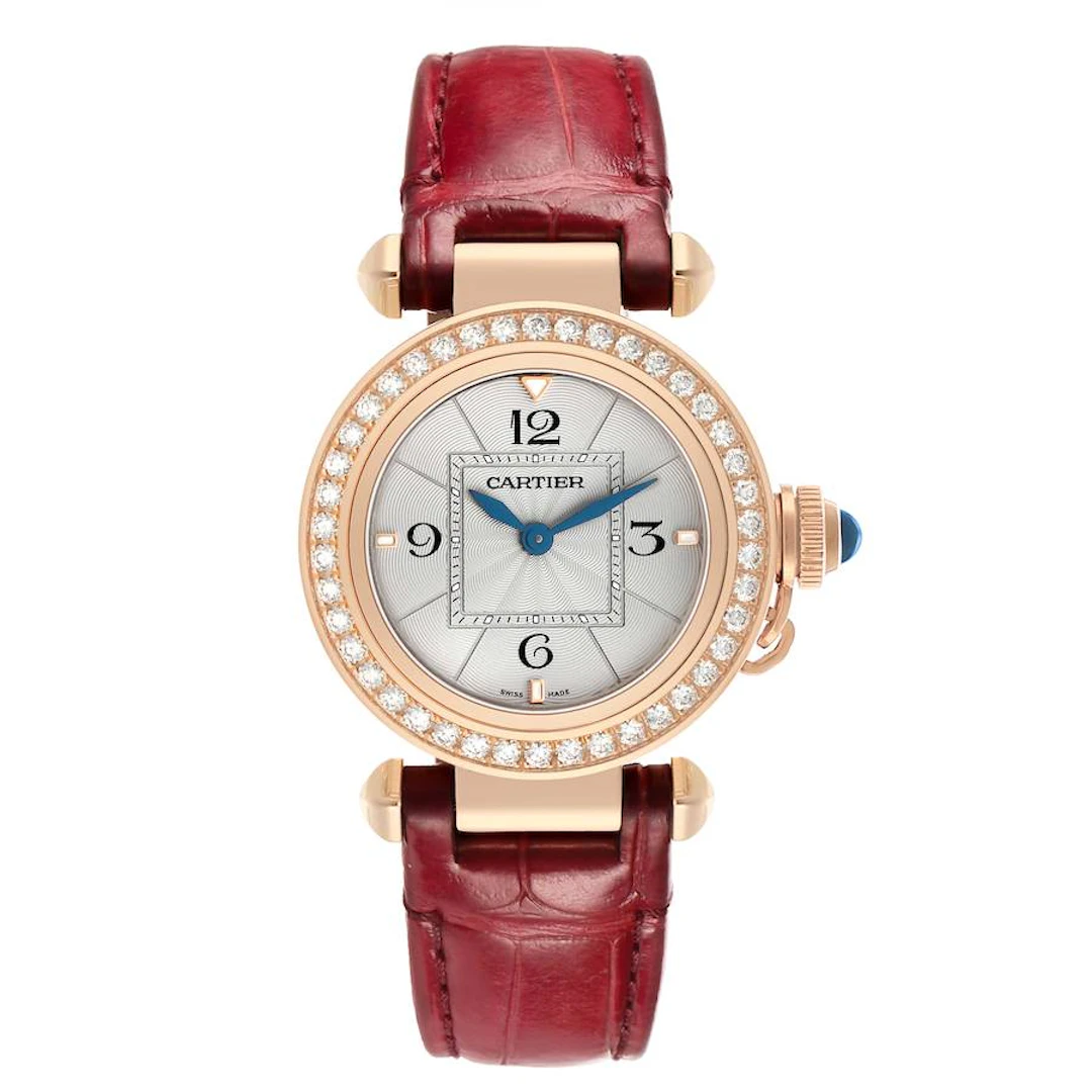Pasha (Reference WJPA0017). A 30mm rose gold diamond-set quartz wristwatch.