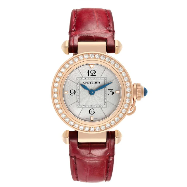 Pasha (Reference WJPA0017). A 30mm rose gold diamond-set quartz wristwatch.