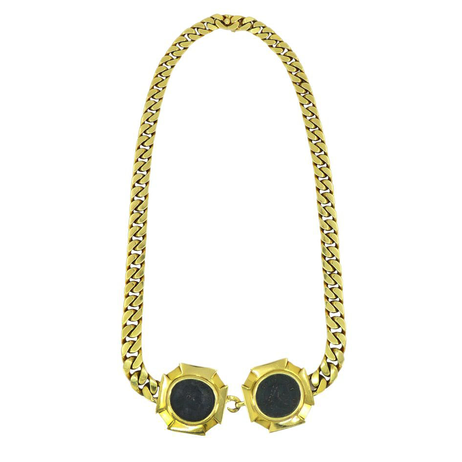 Vintage Gold and Ancient Coin Monete Necklace
