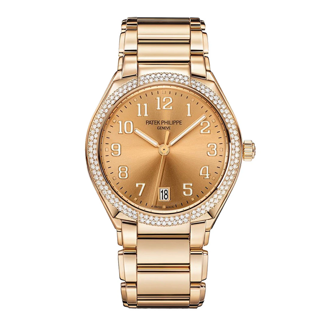 Twenty-4 (Reference 7300/1200R-011). A 36mm unworn rose gold diamond-set