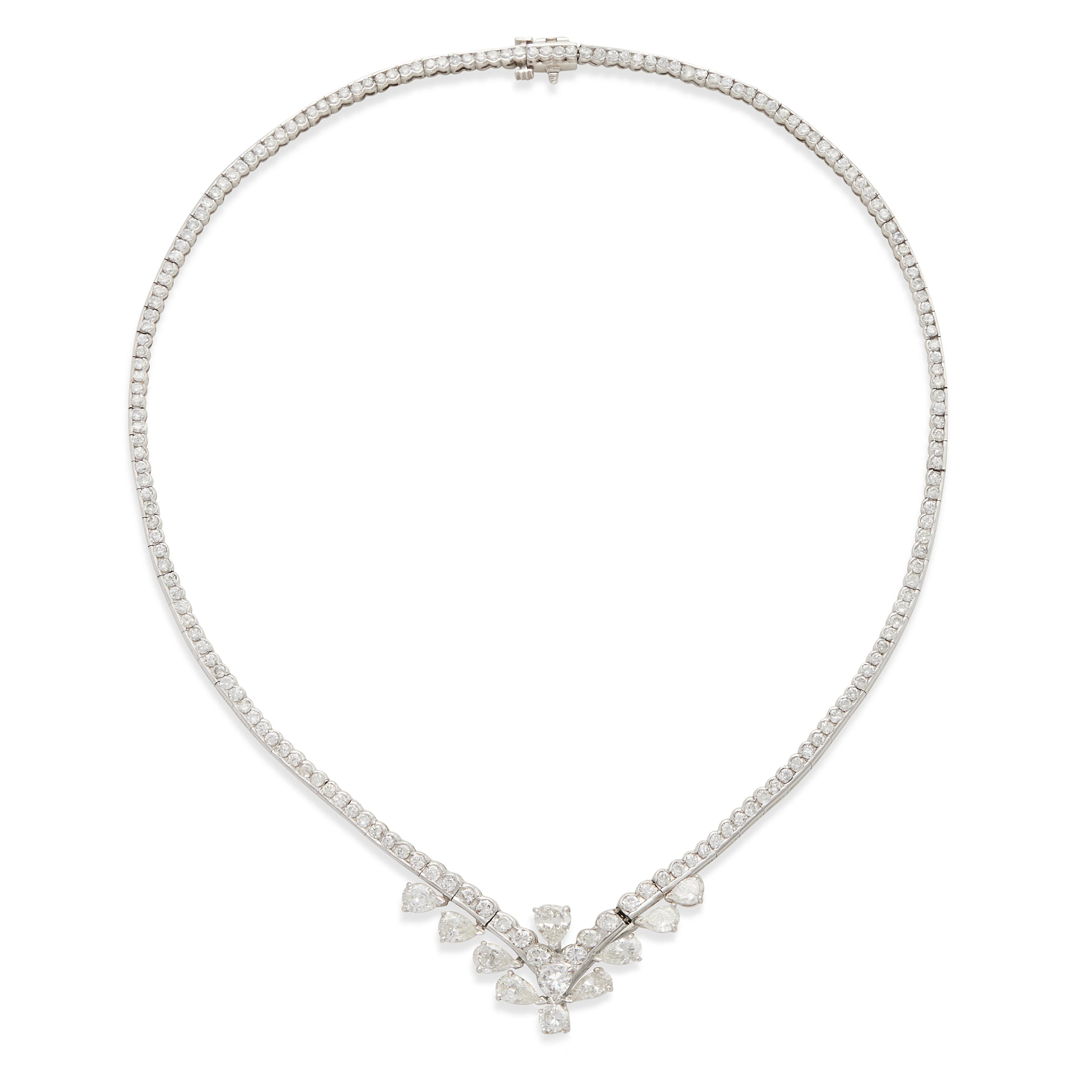 White Gold and Diamond Collar Necklace