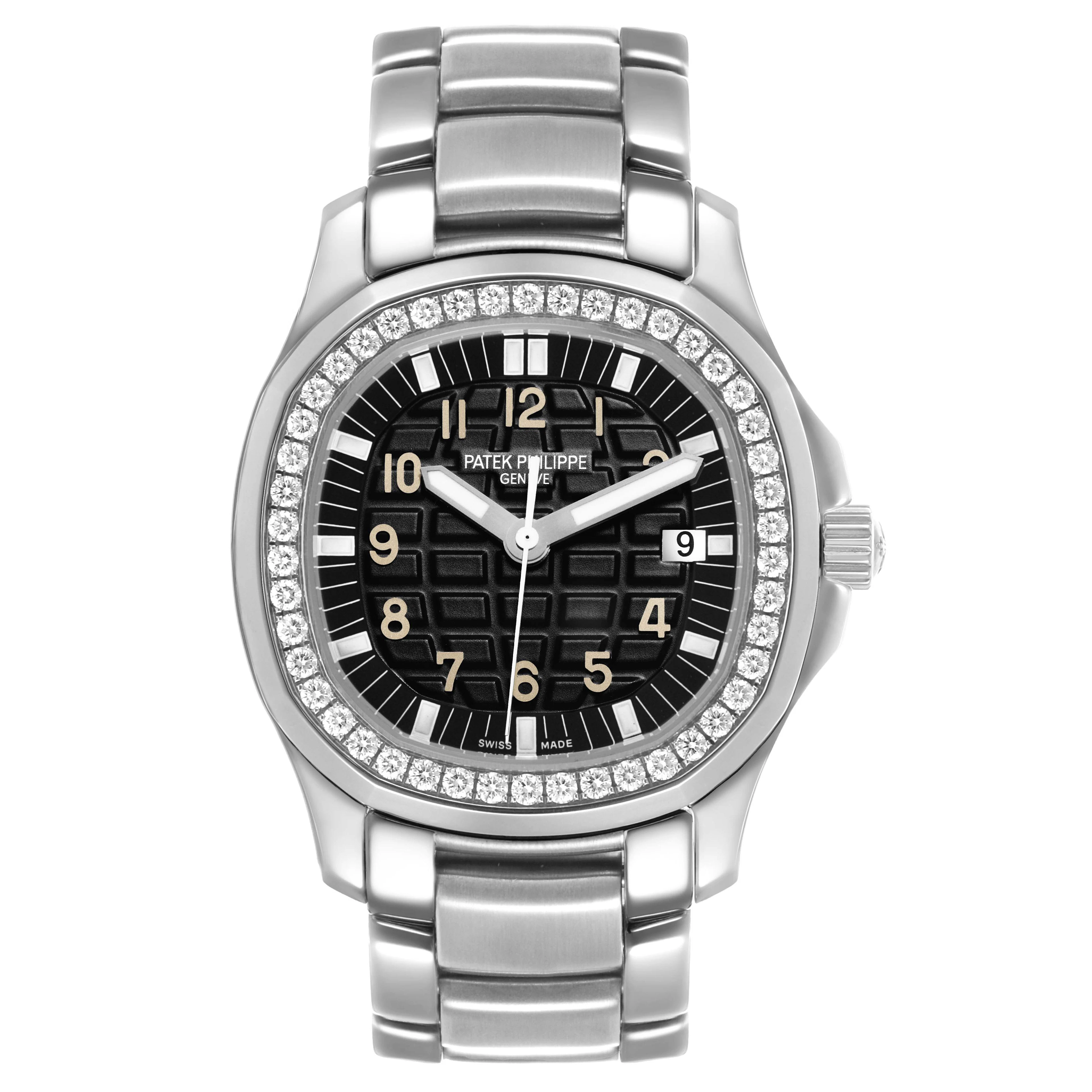 Aquanaut Luce (Reference 5087/1A-001). A 35.2 mm stainless steel diamond-set