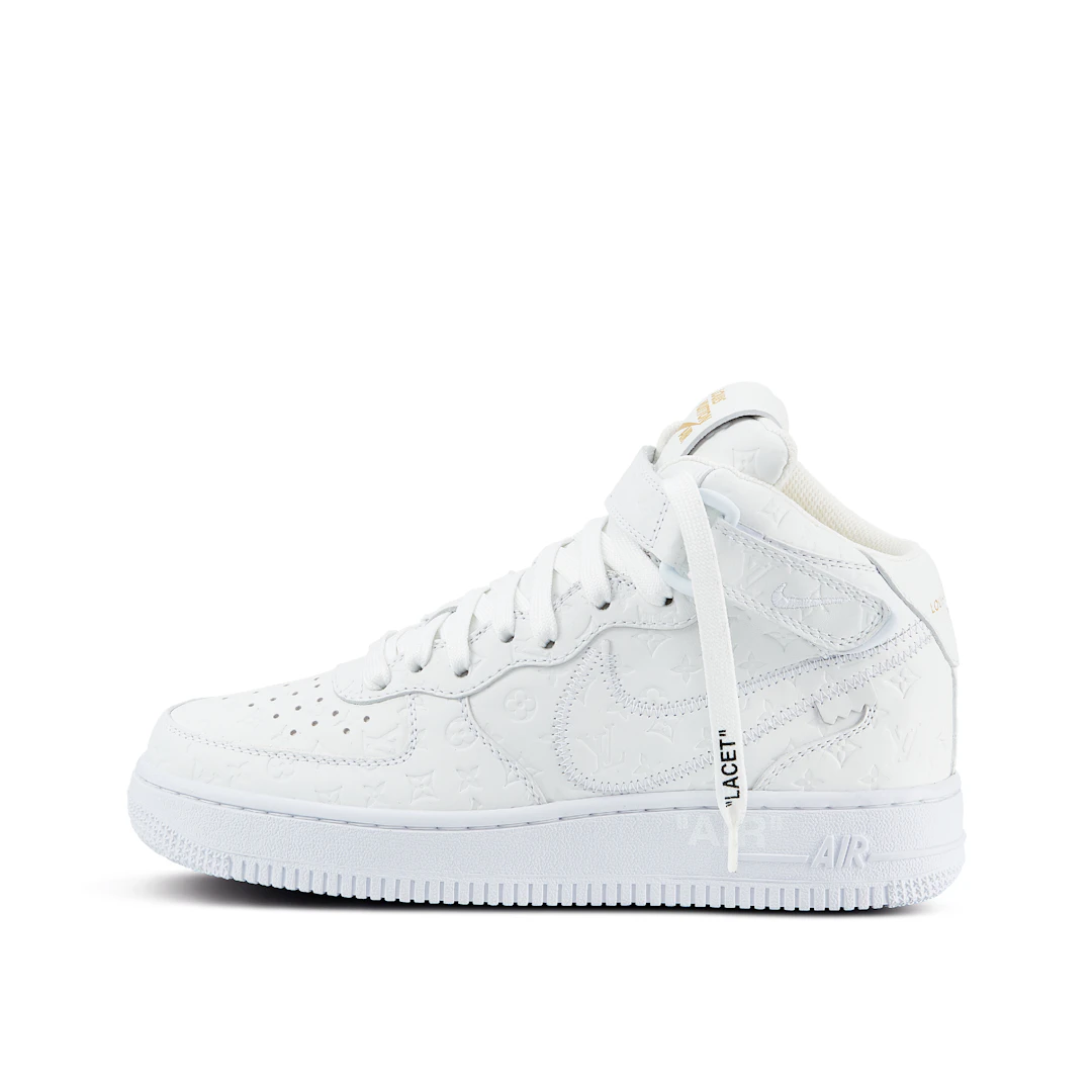 Louis Vuitton x Nike Air Force 1 Mid White | Size 5.5
