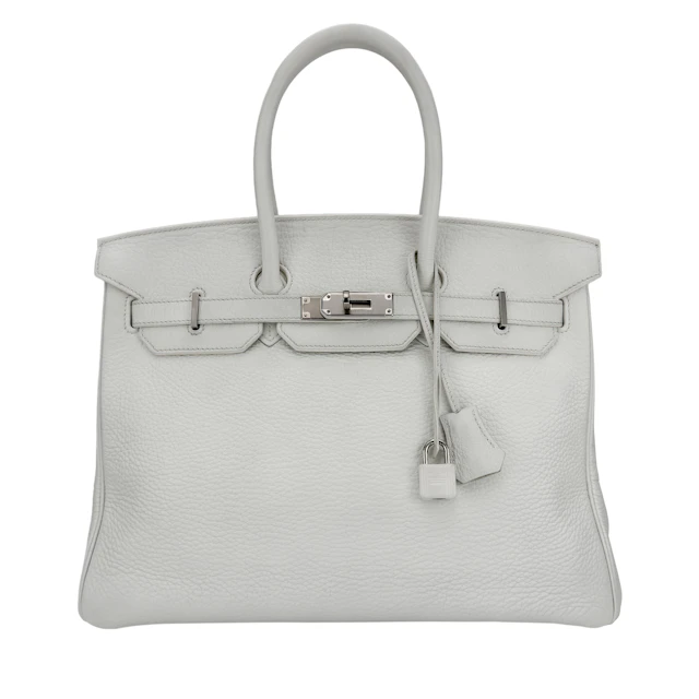 White Togo Birkin 35 Palladium Hardware, 2012