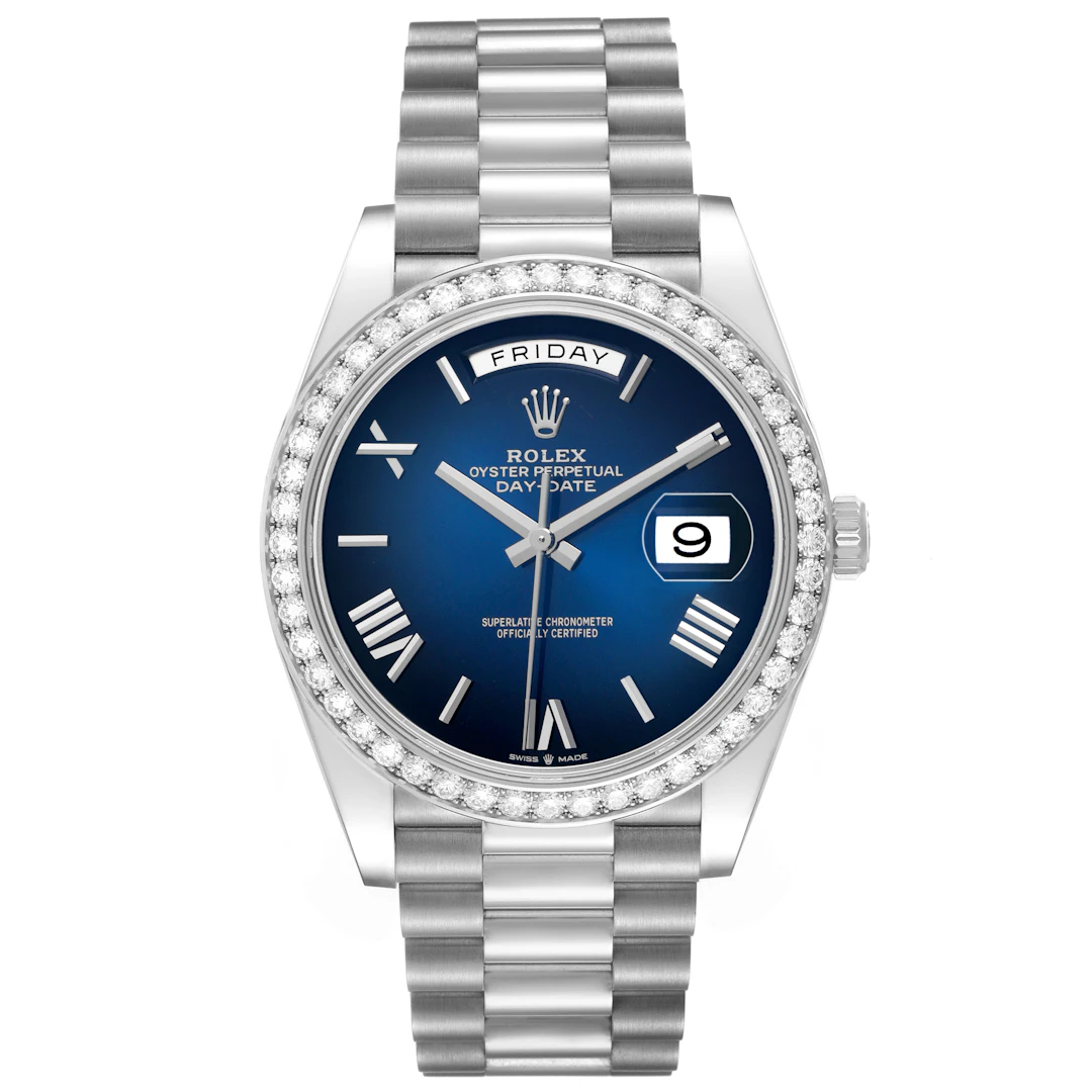 President Day-Date (Reference 228349RBR). A 40mm white gold diamond