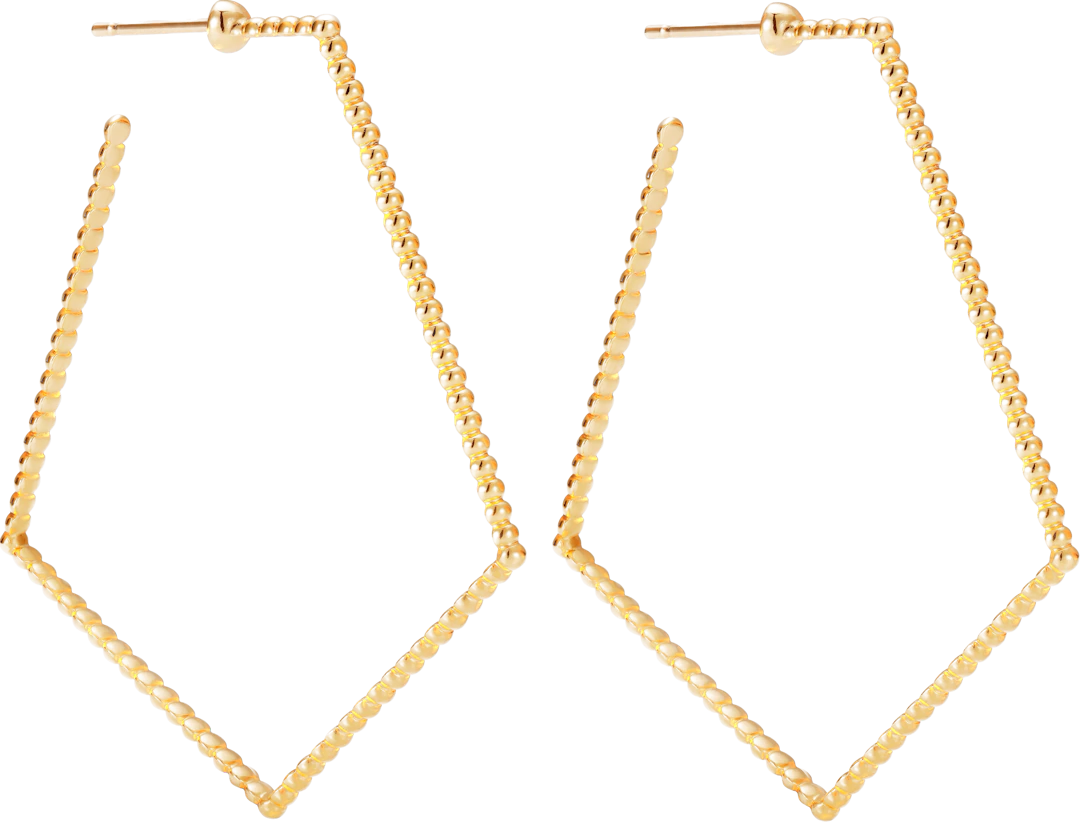 Beaded Pentagon I Earrings